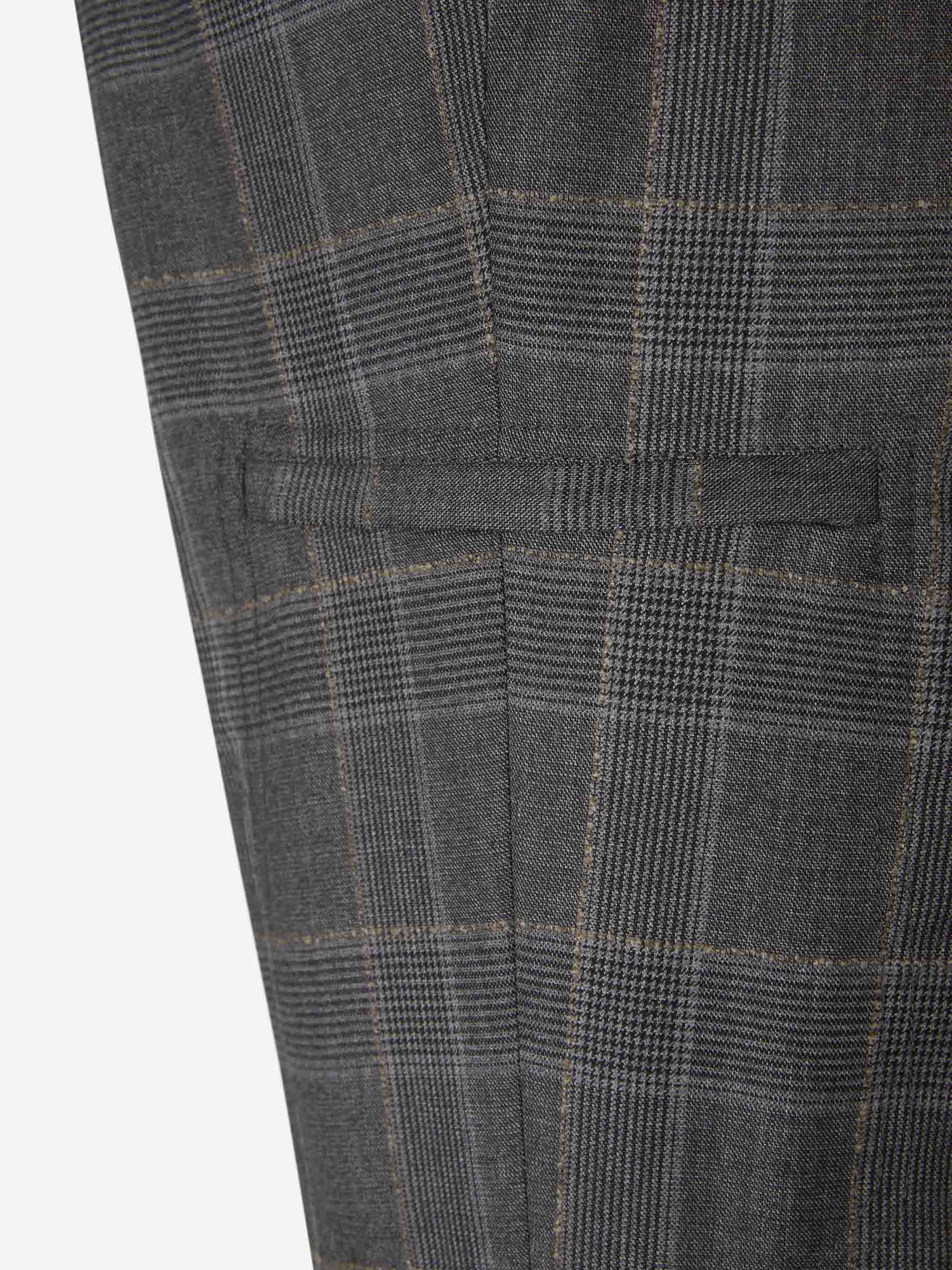 Brioni Pantalones Motivo Cuadros color Gris Piedra sku 521-002815 01 - Foto 4