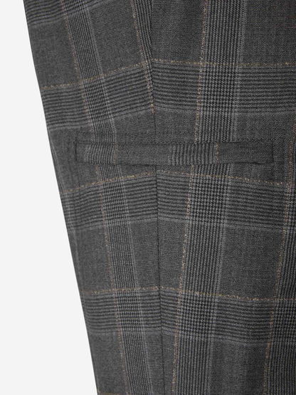Brioni Pantalones Motivo Cuadros color Gris Piedra sku 521-002815 01 - Foto 4