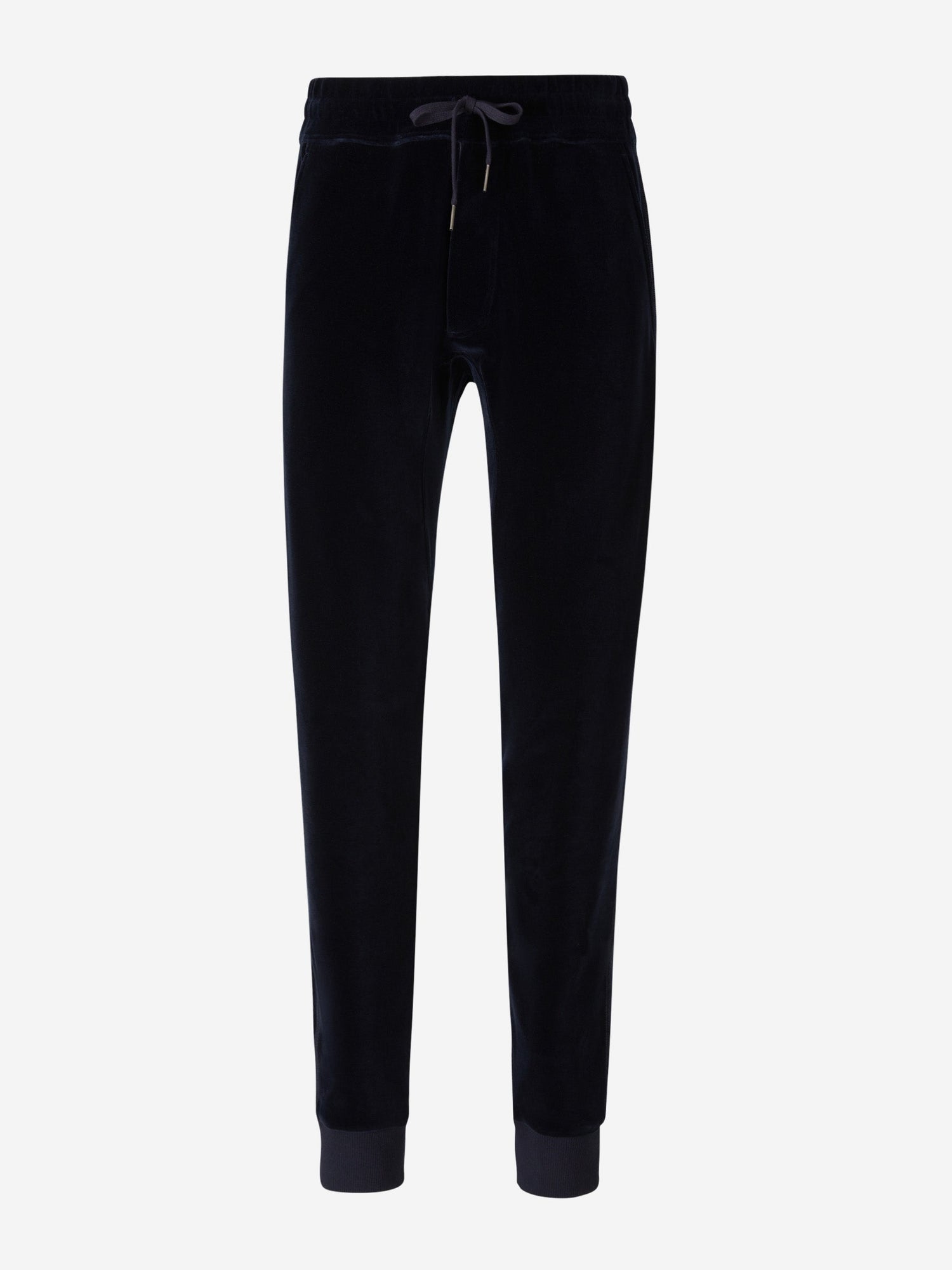 Outlet online Tom Ford Hombre Joggers Terciopelo Algodón color Azul Noche sku 521-002826 01 - Foto 1