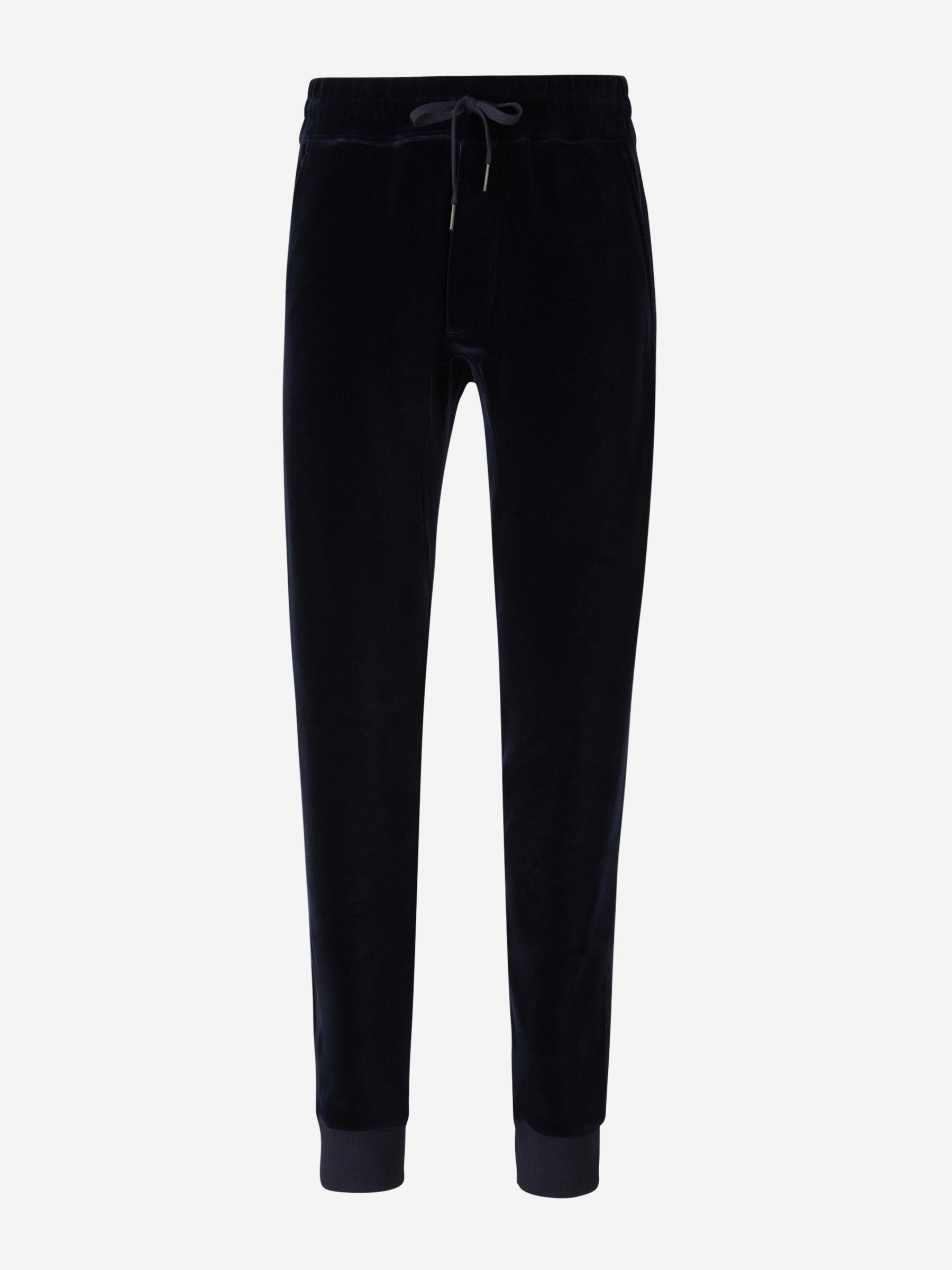 Outlet online Tom Ford Hombre Joggers Terciopelo Algodón color Azul Noche sku 521-002826 01 - Foto 1