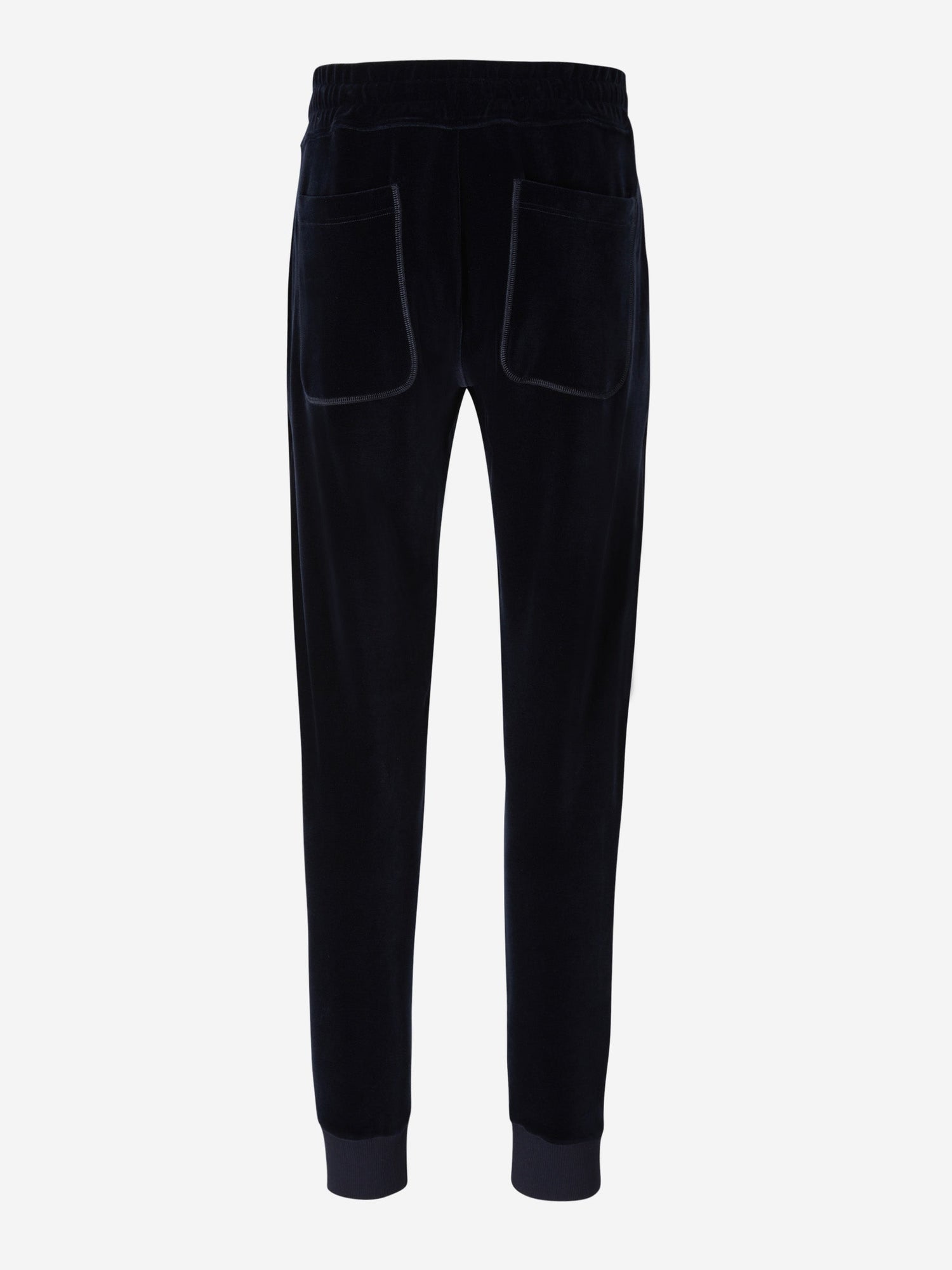 Outlet online Tom Ford Hombre Joggers Terciopelo Algodón color Azul Noche sku 521-002826 01 - Foto 2