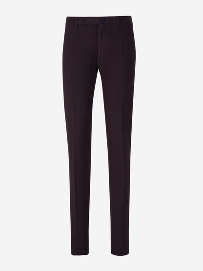 Outlet online Incotex Hombre Pantalones Algodón Elástico color Burdeos sku 521-002911 01 - Foto 1