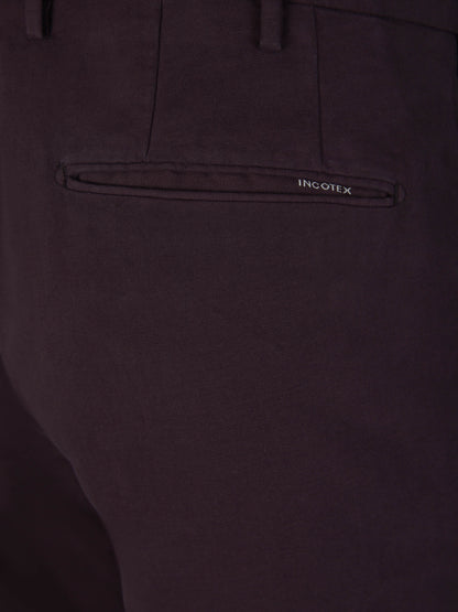Outlet online Incotex Hombre Pantalones Algodón Elástico color Burdeos sku 521-002911 01 - Foto 4