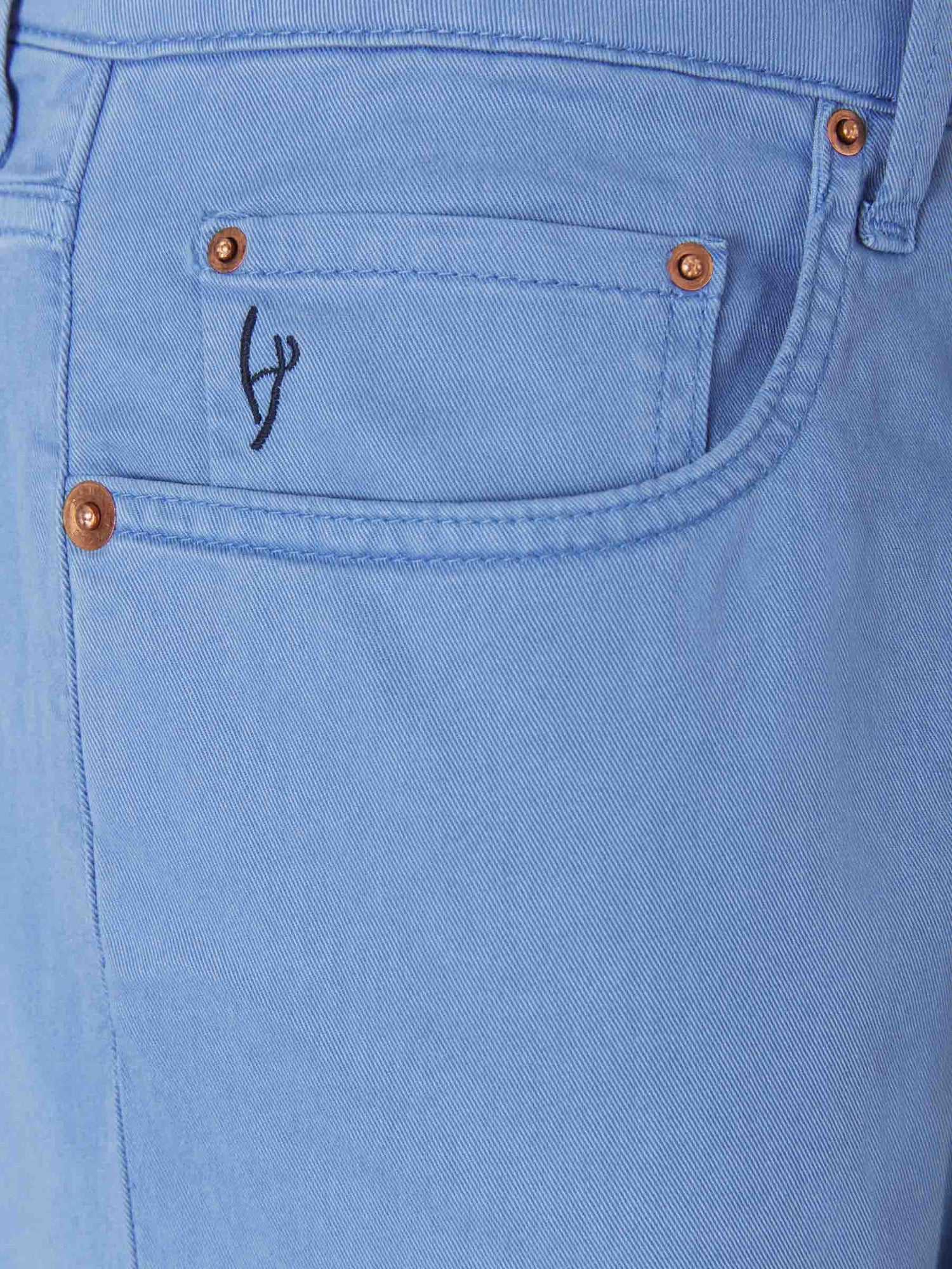 Hand Picked Pantalones Algodón 5 Bolsillos color Gris Claro sku 522-002220 03 - Foto 3