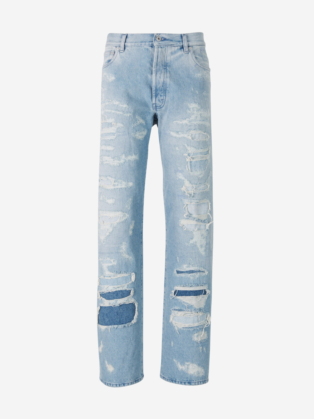 Heron Preston Jeans Anchos Desgarrados color Azul Denim sku 522-002307 01 - Foto 1