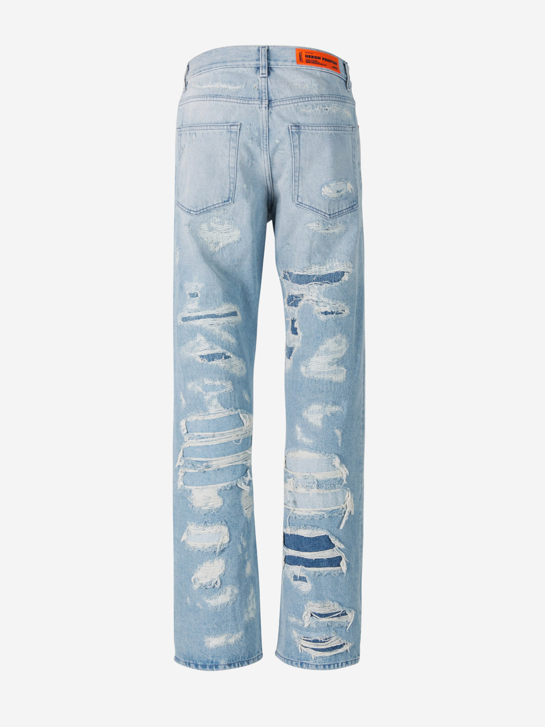 Heron Preston Jeans Anchos Desgarrados color Azul Denim sku 522-002307 01 - Foto 2