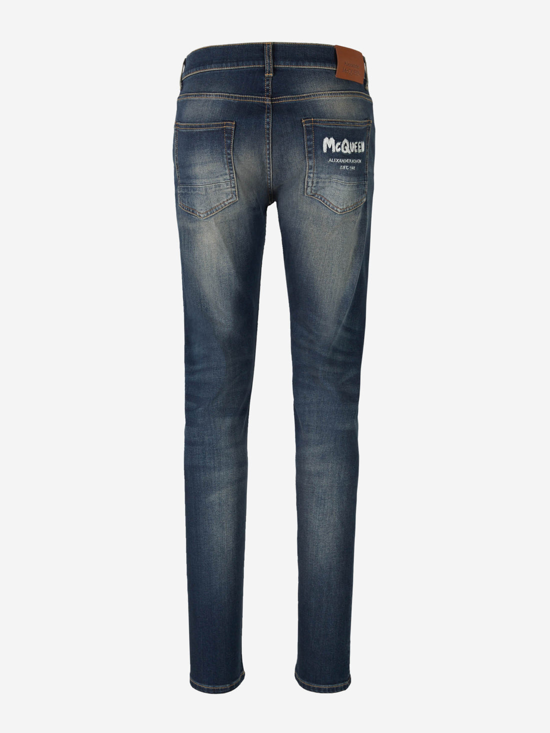 Alexander McQueen Jeans Logo Graffiti color Azul Cobalto sku 522-002366 01 - Foto 2