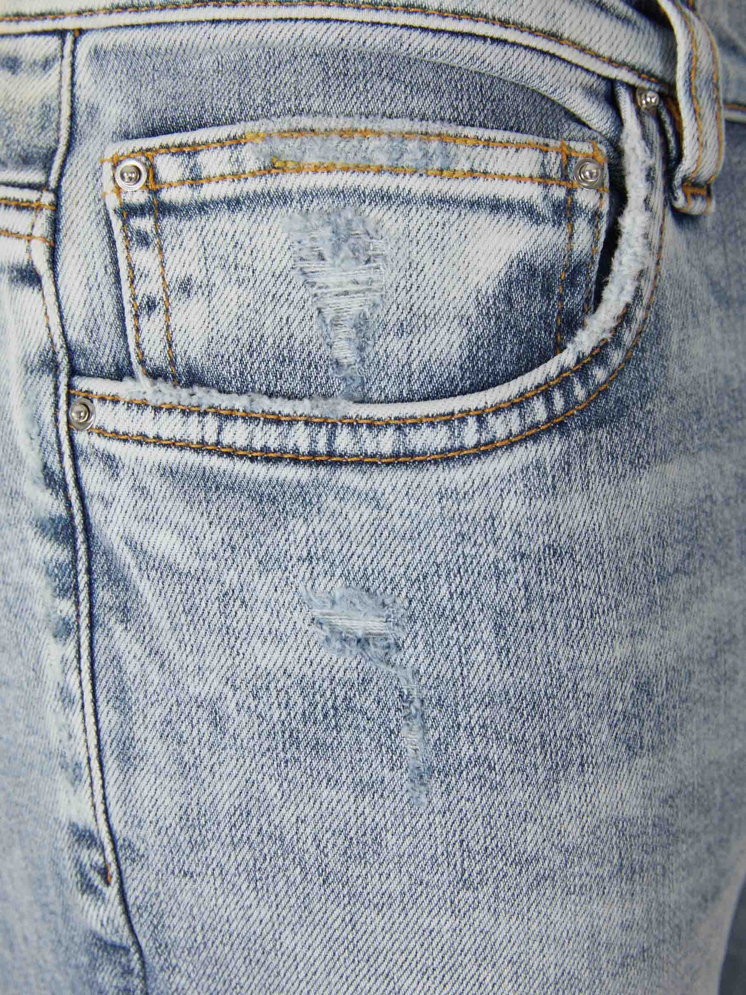 Amiri Jeans Distressed Contraste color Azul Denim sku 522-002385 01 - Foto 2