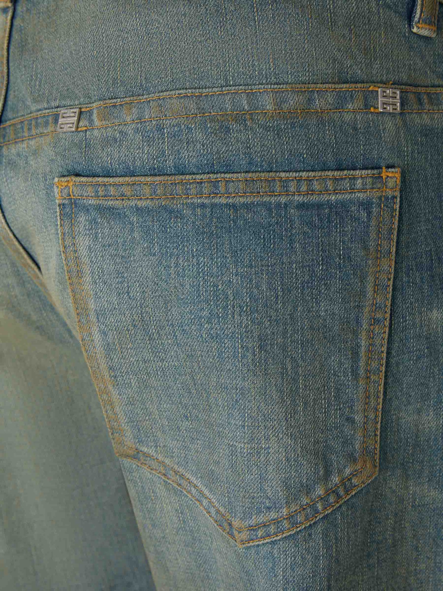 Givenchy Jeans Straight Desgastado color Azul Denim sku 522-002447 01 - Foto 3