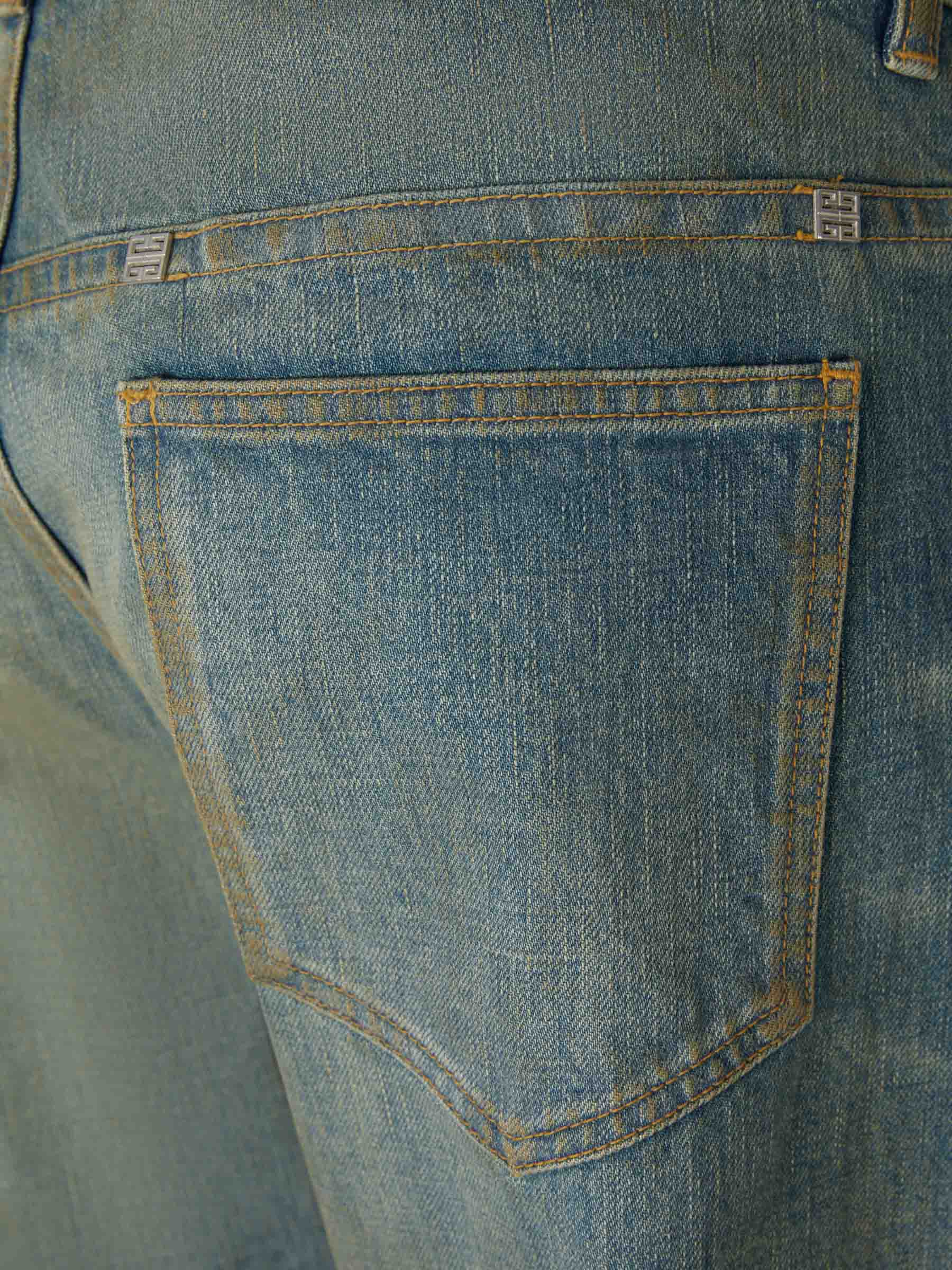 Givenchy Jeans Straight Desgastado color Azul Denim sku 522-002447 01 - Foto 3