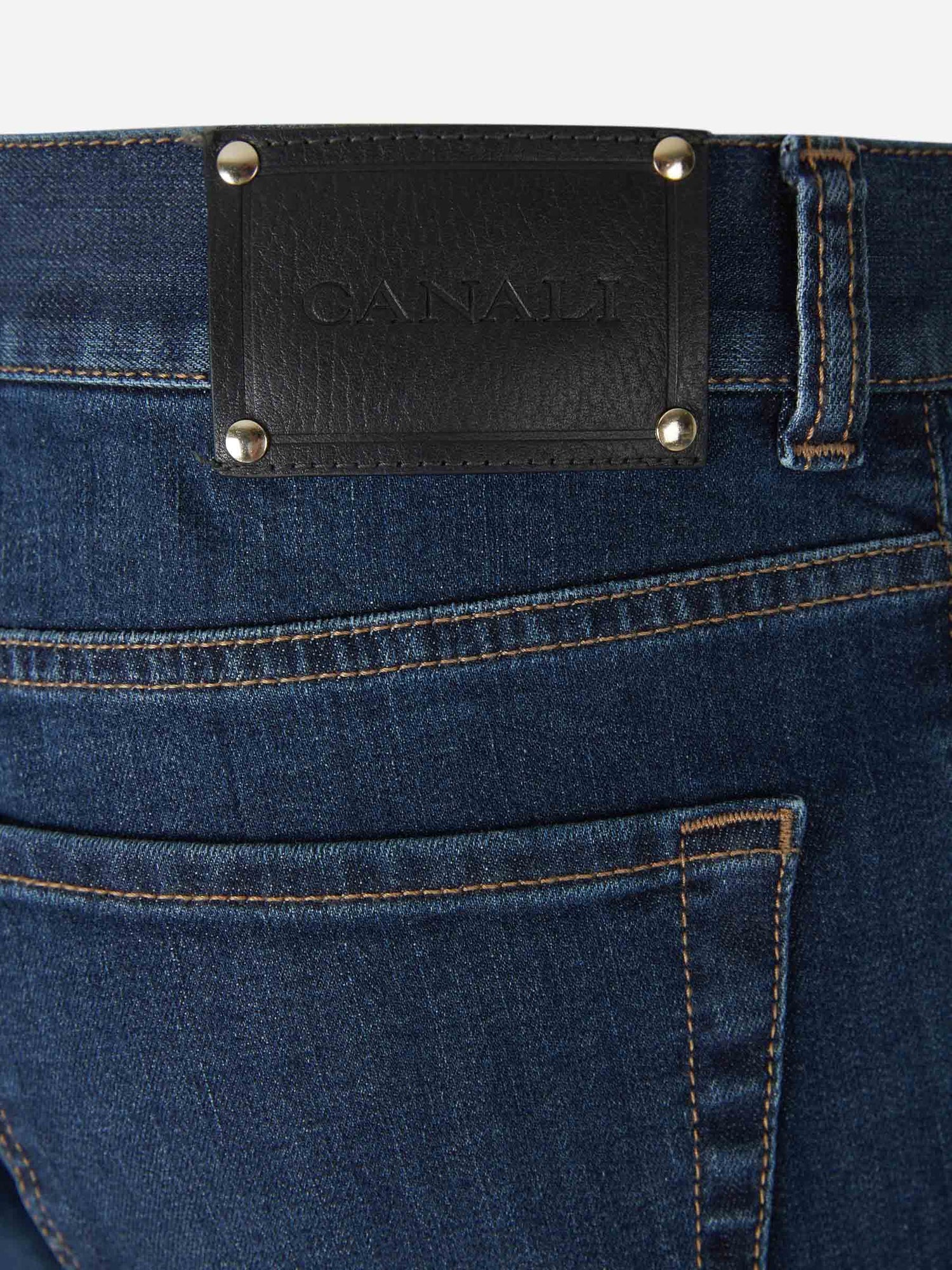 Canali Jeans Straight Algodón color Azul Marino sku 522-002466 01 - Foto 5