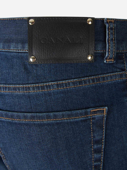 Canali Jeans Straight Algodón color Azul Marino sku 522-002466 01 - Foto 5