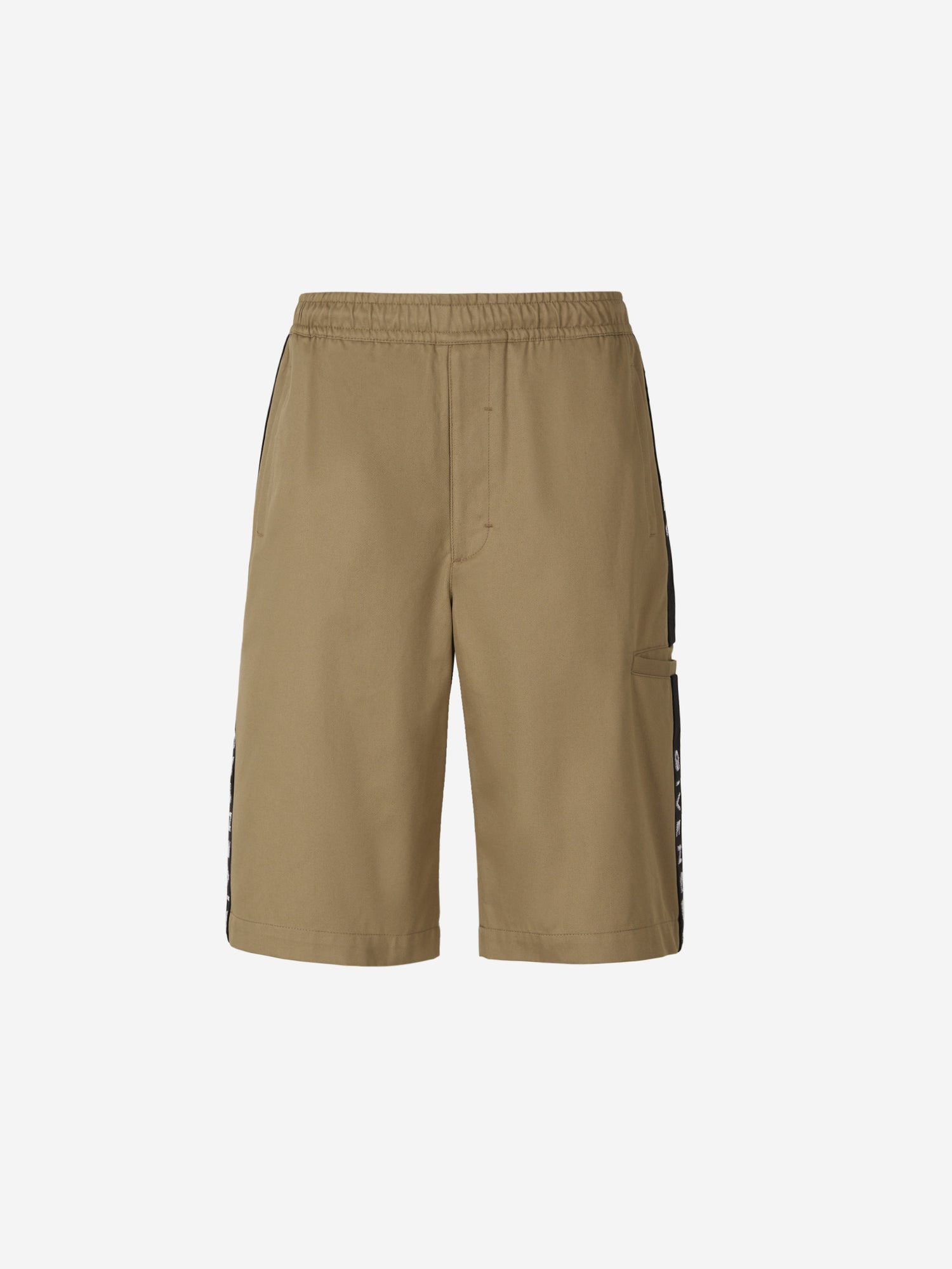 Givenchy Bermudas Franjas Logo color Verde Militar sku 523-000783 01 - Foto 1