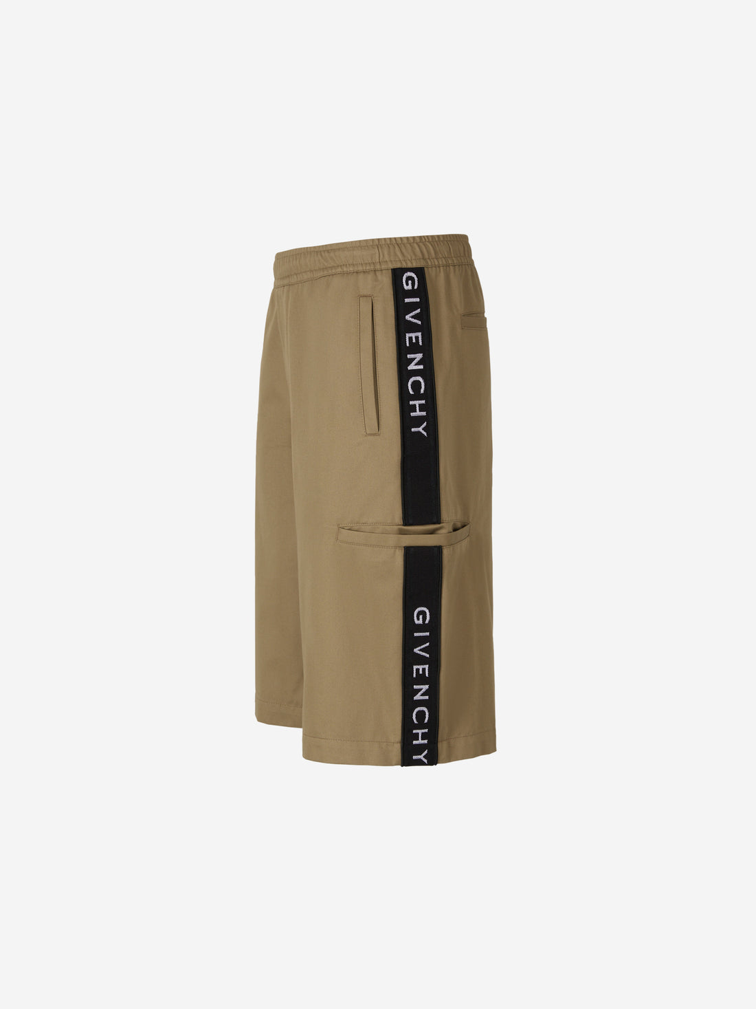 Givenchy Bermudas Franjas Logo color Verde Militar sku 523-000783 01 - Foto 2