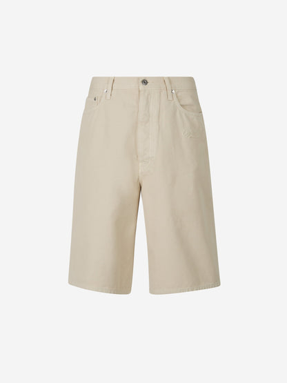 Off-White Bermudas Logo Algodón color Beis sku 523-000789 01 - Foto 1