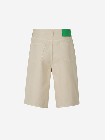 Off-White Bermudas Logo Algodón color Beis sku 523-000789 01 - Foto 2
