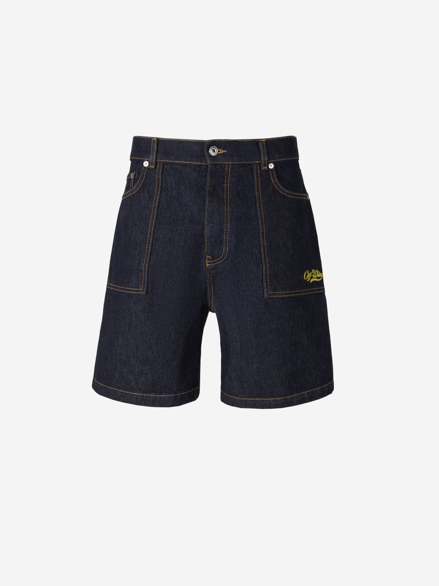 Off-White Bermudas Logo Bordado color Azul Denim sku 523-000790 01 - Foto 1