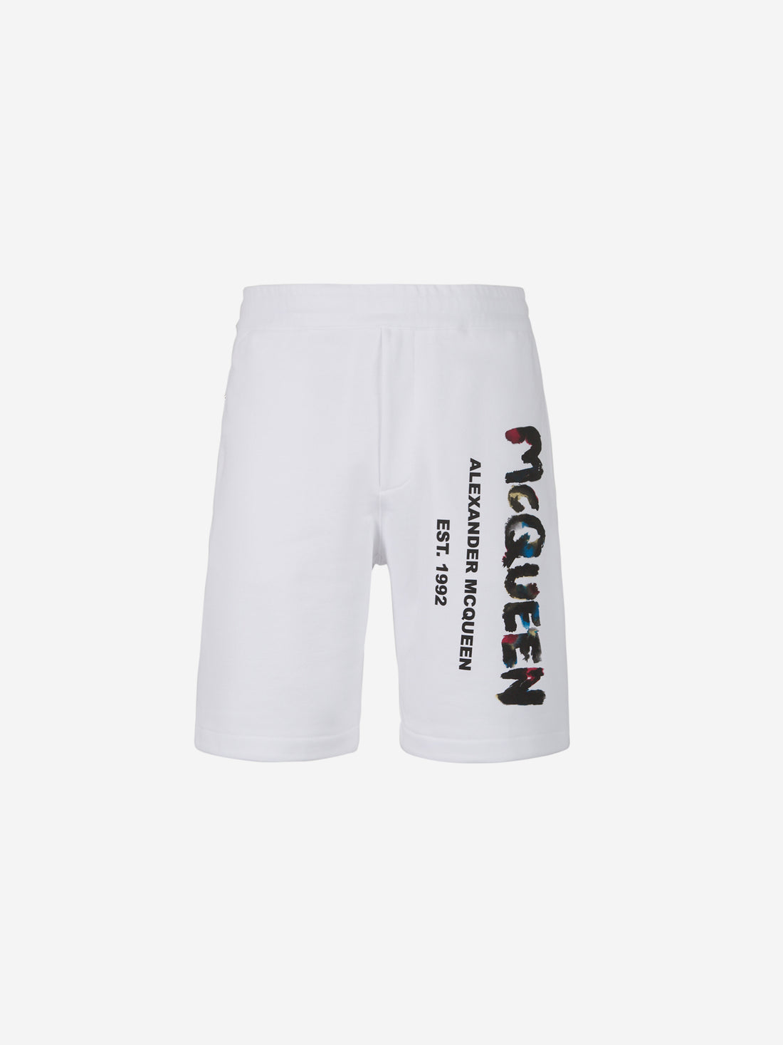 Alexander McQueen Bermudas Logo  Acuarela color Blanco sku 523-000805 01 - Foto 1