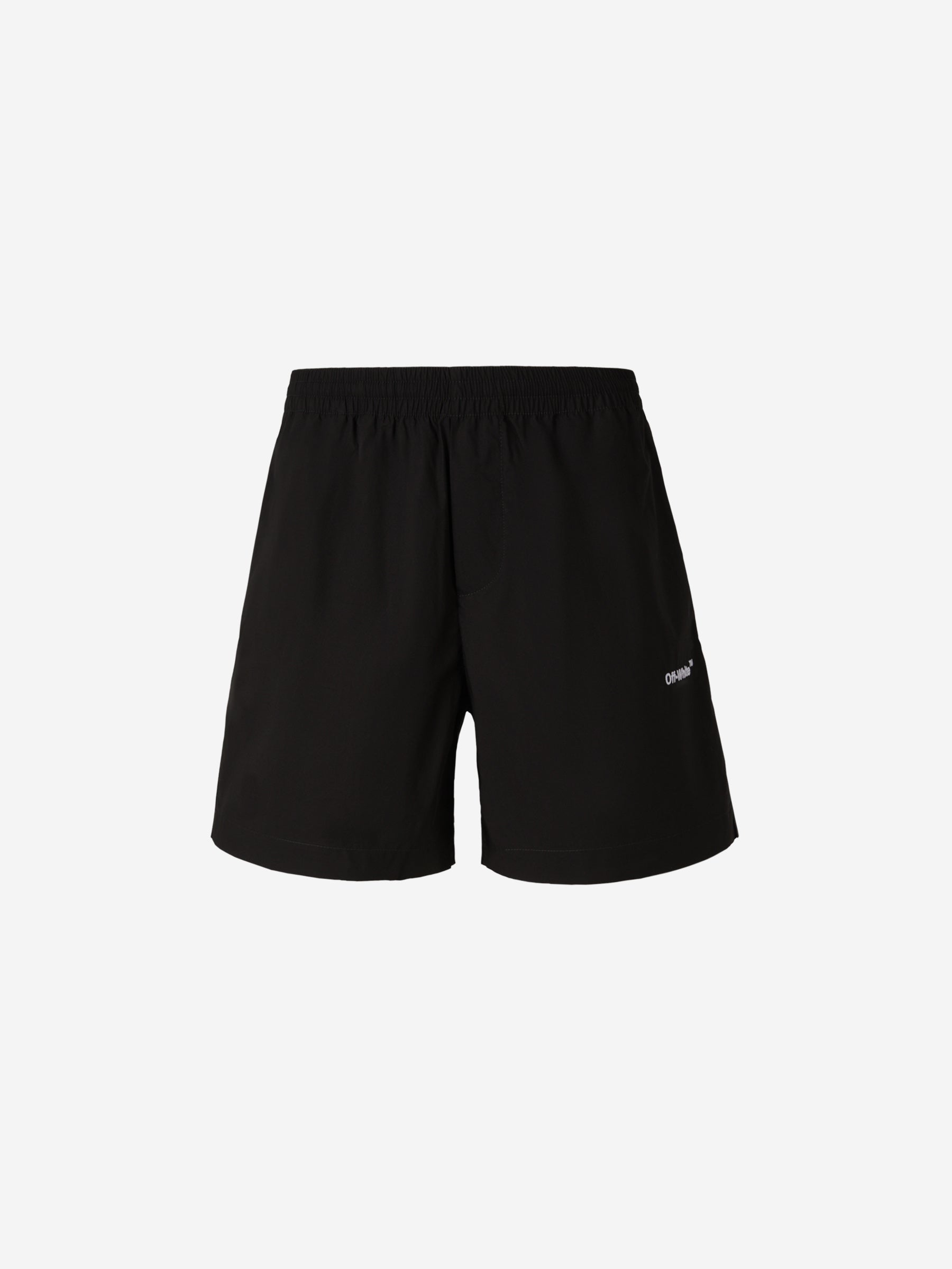 Off-White Bermudas Arrow Algodón color Verde Militar sku 523-000837 02 - Foto 1