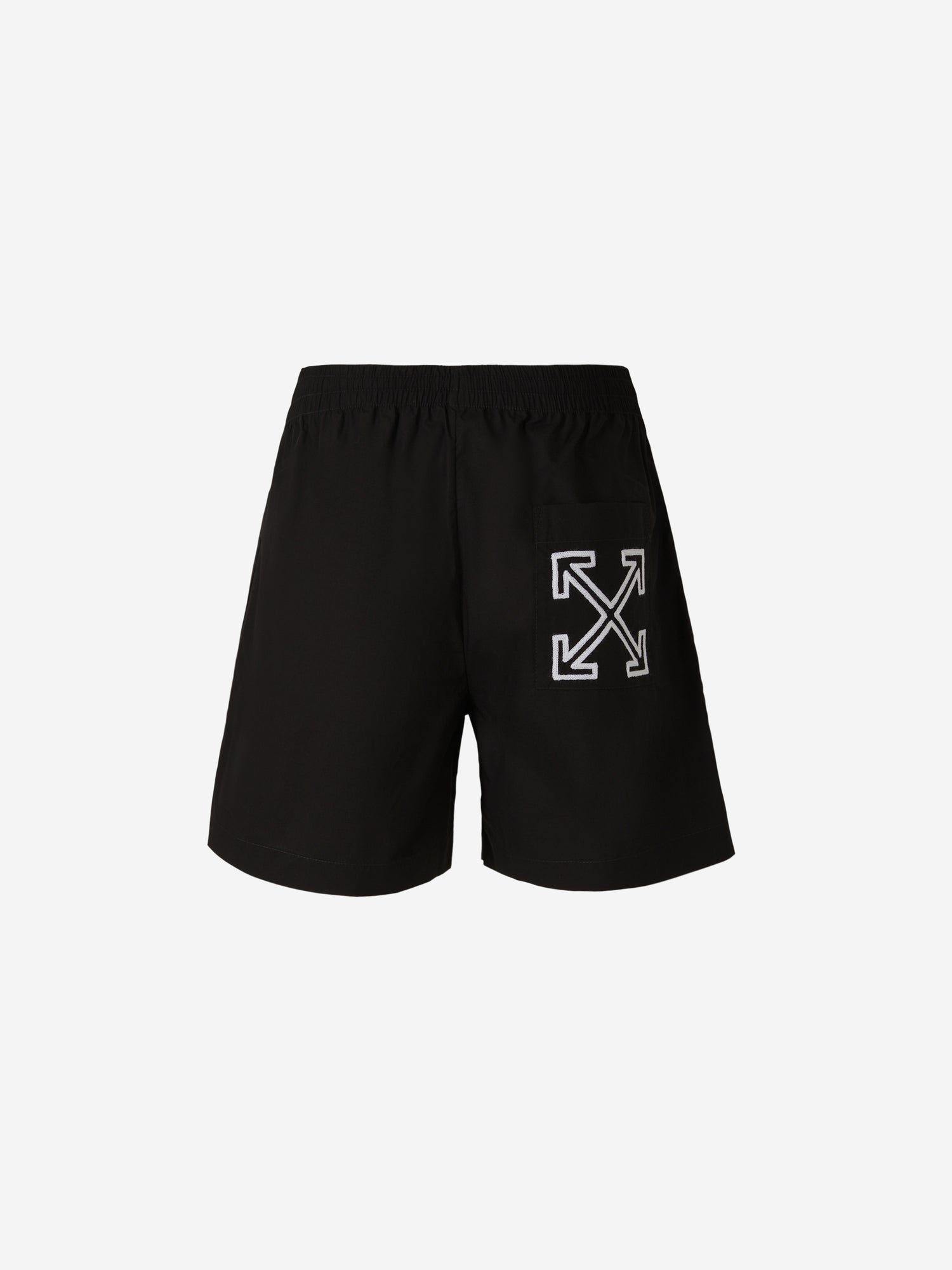 Off-White Bermudas Arrow Algodón color Verde Militar sku 523-000837 02 - Foto 3