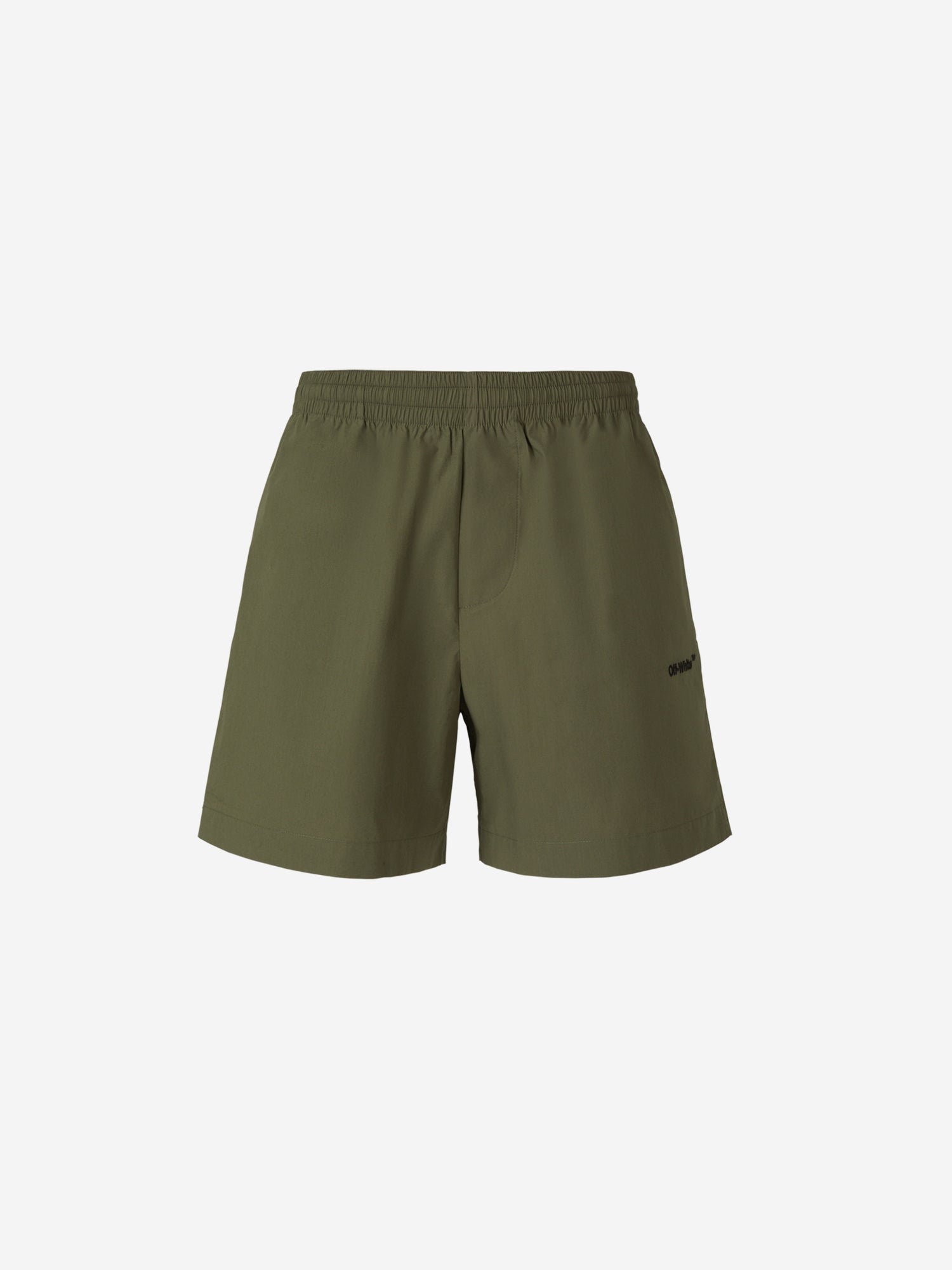 Off-White Bermudas Arrow Algodón color Verde Militar sku 523-000837 02 - Foto 6