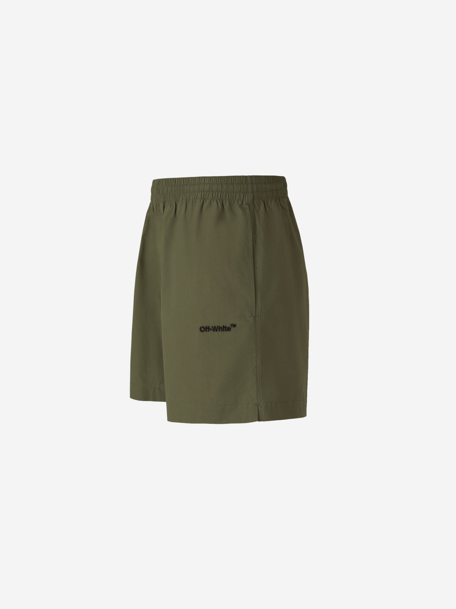 Off-White Bermudas Arrow Algodón color Verde Militar sku 523-000837 02 - Foto 7