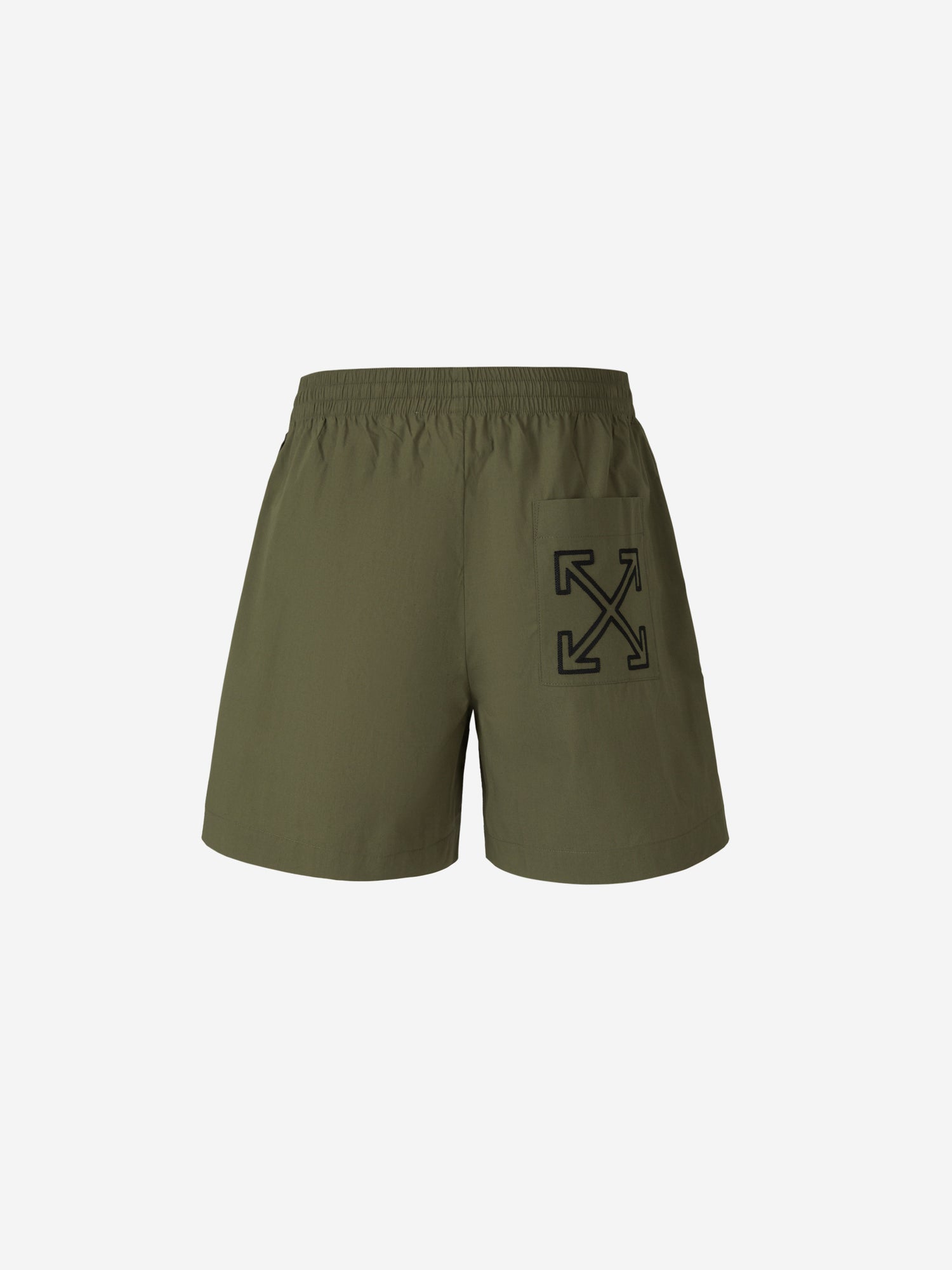 Off-White Bermudas Arrow Algodón color Verde Militar sku 523-000837 02 - Foto 8