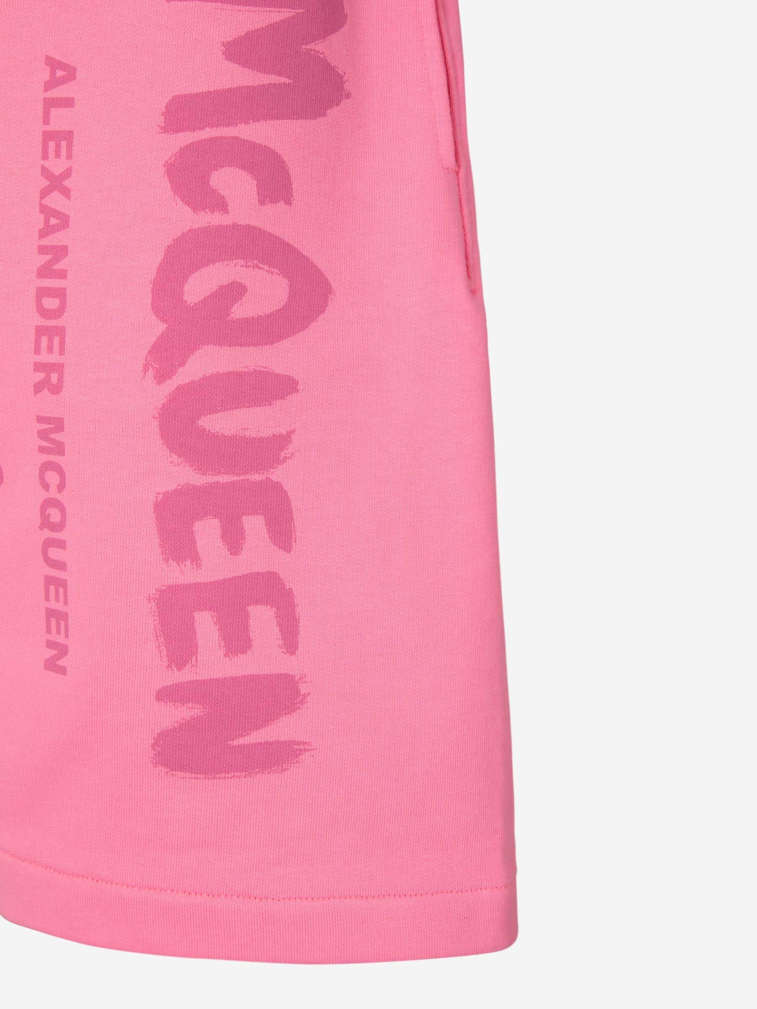 Alexander McQueen Bermudas Logo Tonal color Rosa sku 523-000839 01 - Foto 4