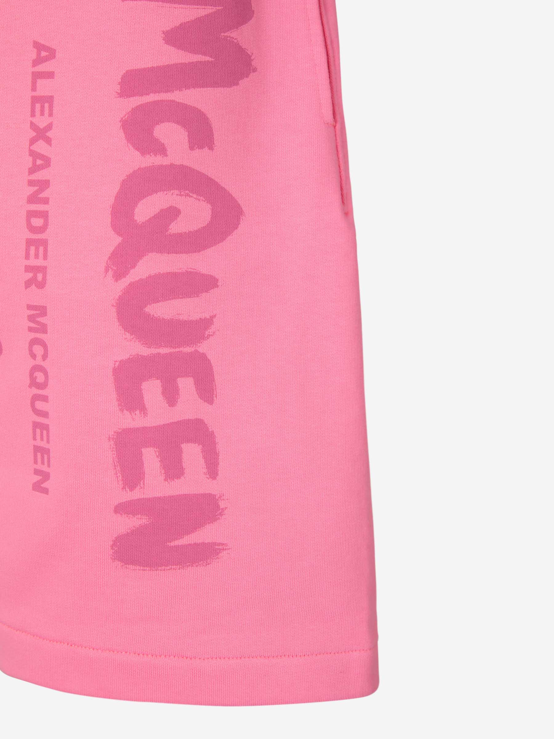 Alexander McQueen Bermudas Logo Tonal color Rosa sku 523-000839 01 - Foto 4
