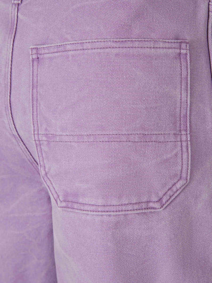 Acne Studios Face Bermudas Lona Algodón color Lila sku 523-000854 01 - Foto 4