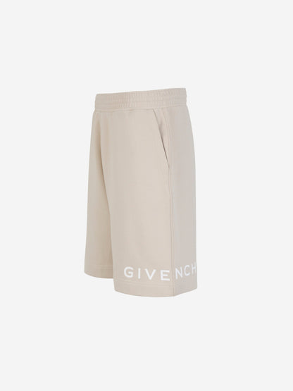 Givenchy Bermudas Logo Algodón color Crema sku 523-000856 01 - Foto 2