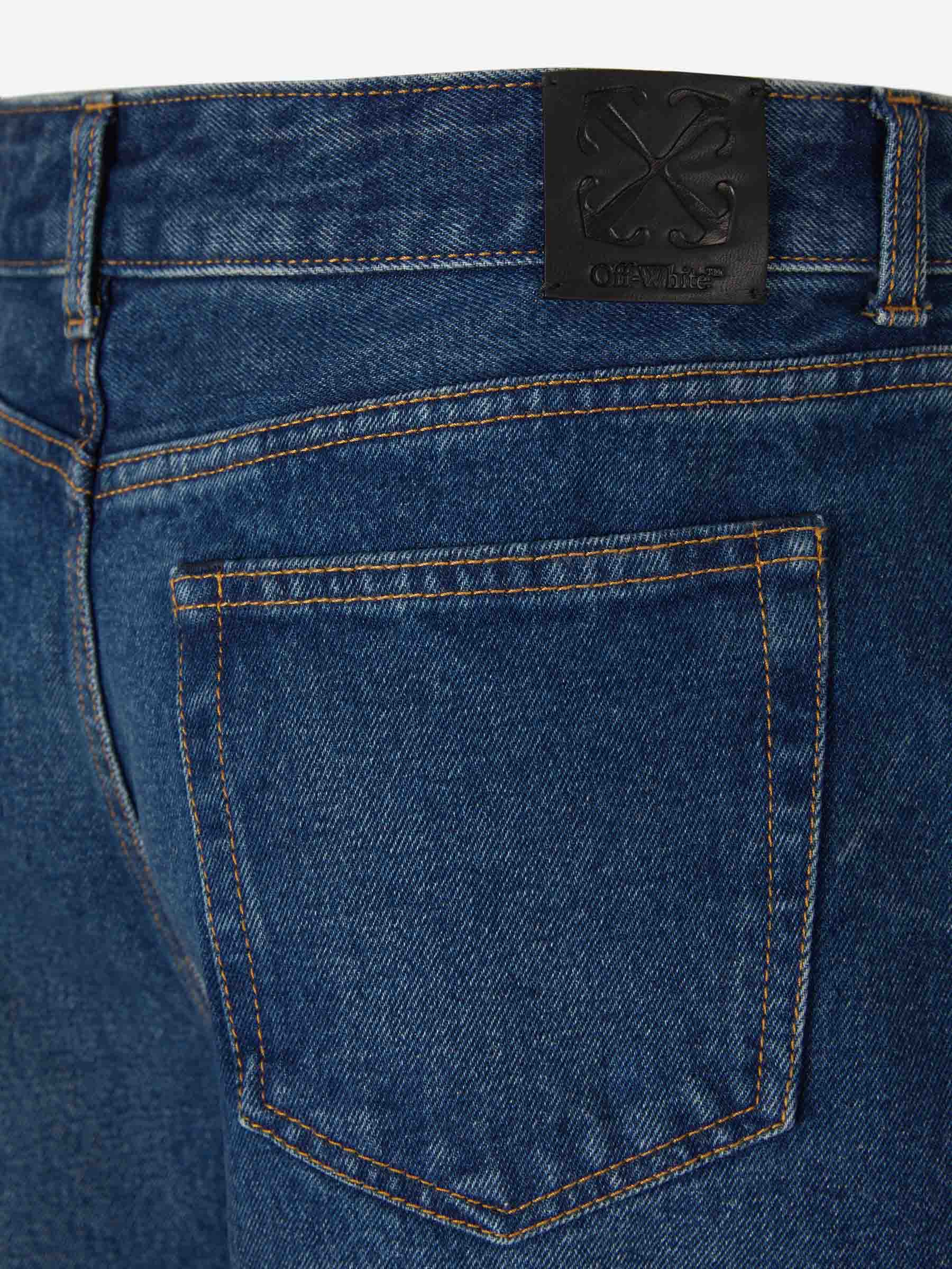 Off-White Bermudas Denim Arrows color Azul Noche sku 523-000867 01 - Foto 4