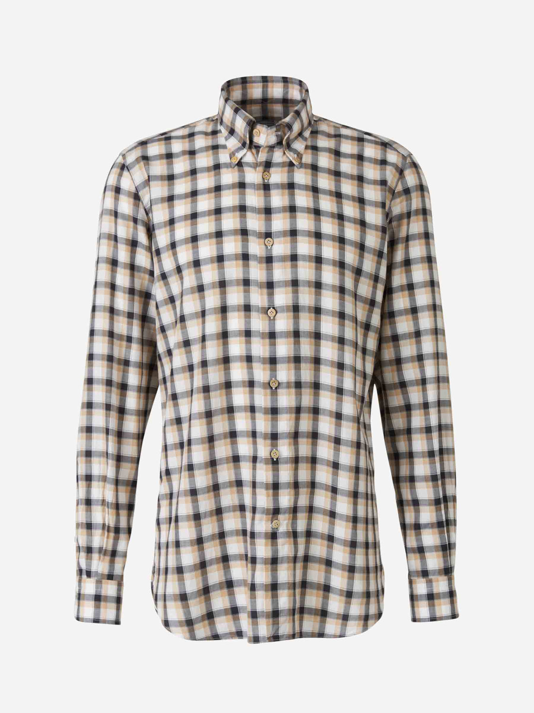 Vincenzo di Ruggiero Camisa Motivo Cuadros color Caramelo sku 531-005467 02 - Foto 1