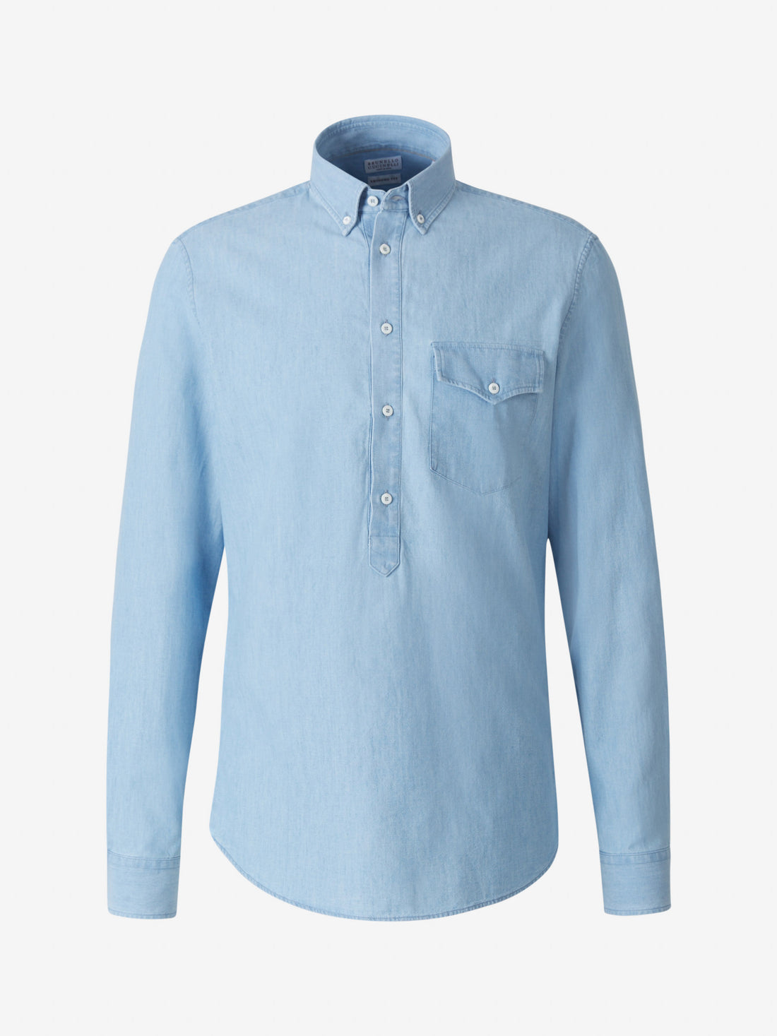 Brunello Cucinelli Camisa Denim Algodón color Azul Denim sku 531-005488 01 - Foto 1