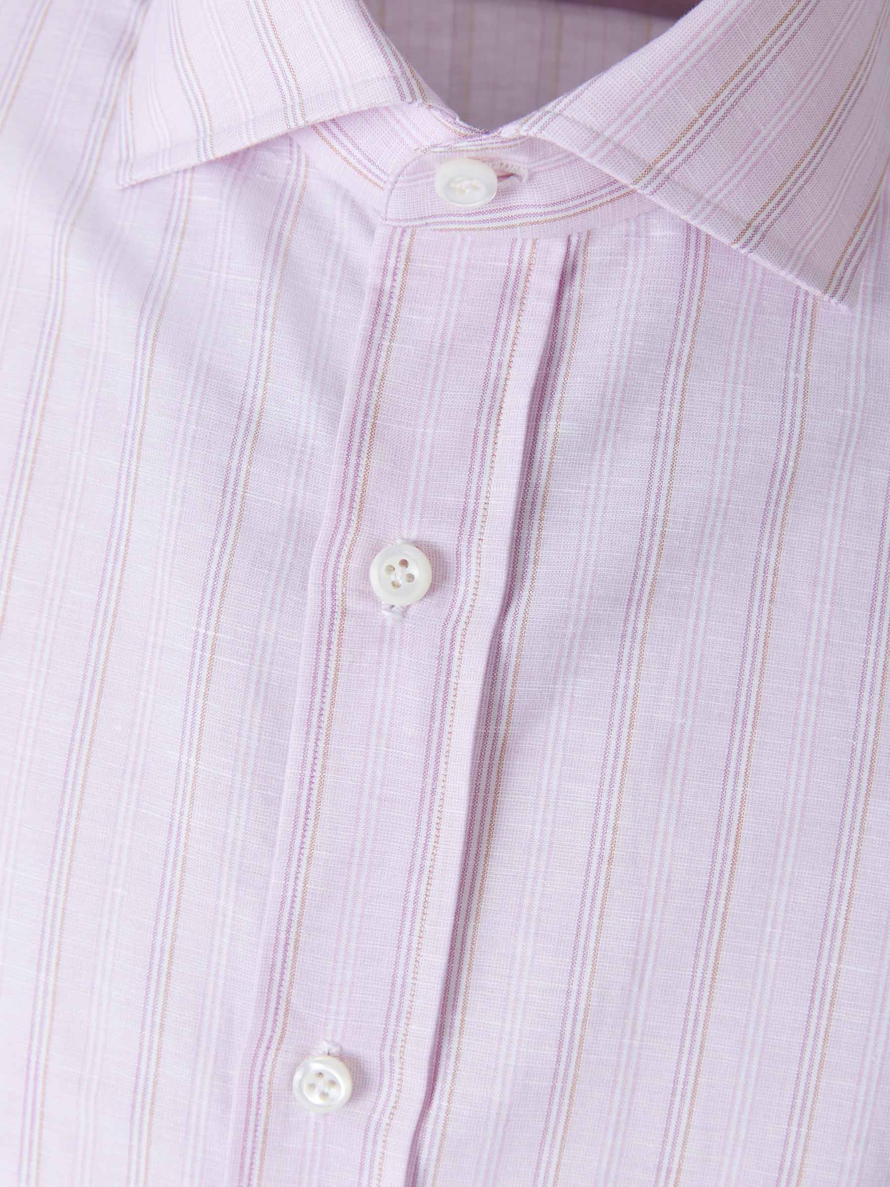 Borrelli Camisa Motivo Rayas color Rosa Claro sku 531-005497 01 - Foto 3