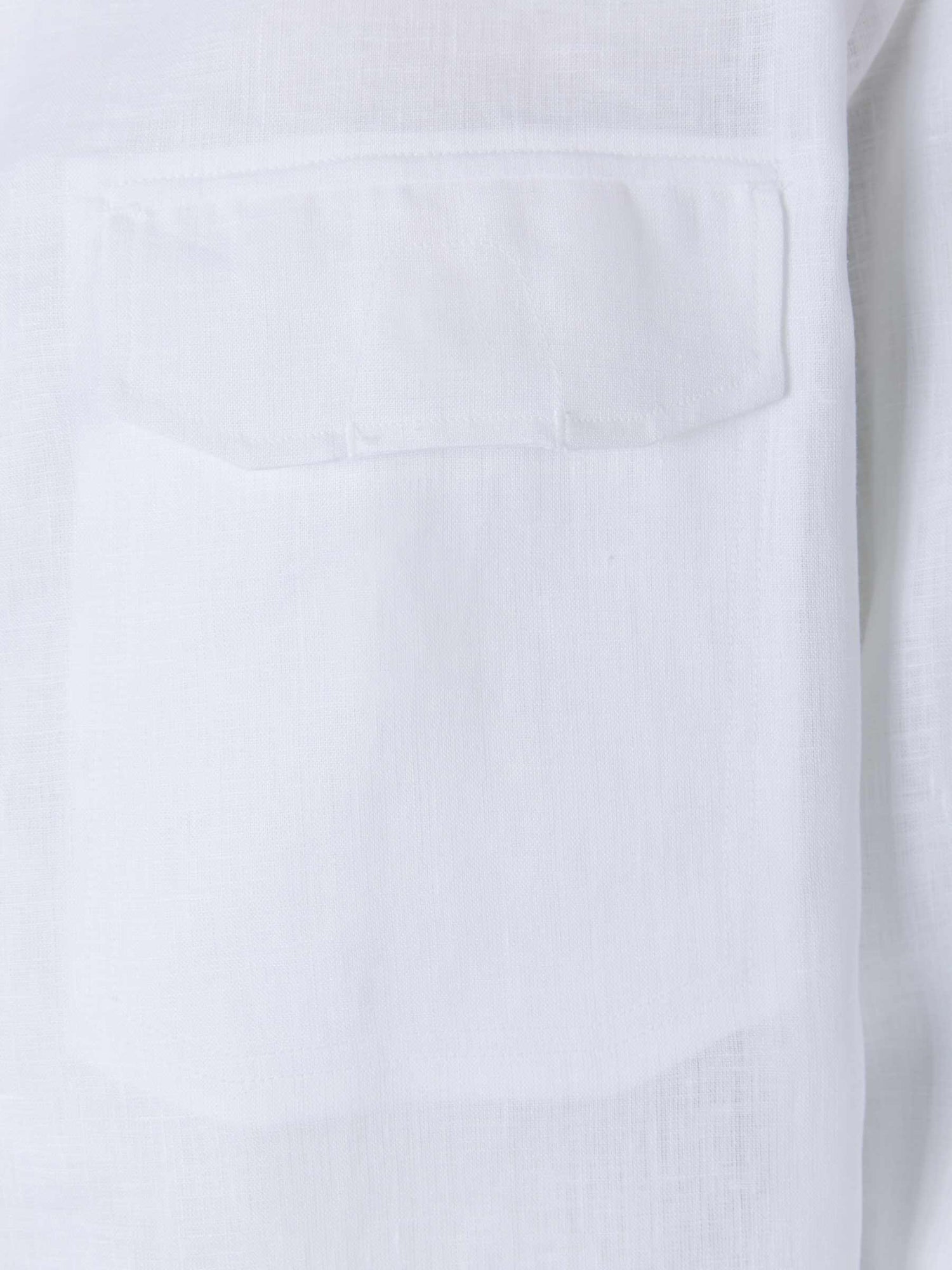 Brioni Camisa Bolsillo Lino color Blanco sku 531-005508 01 - Foto 4