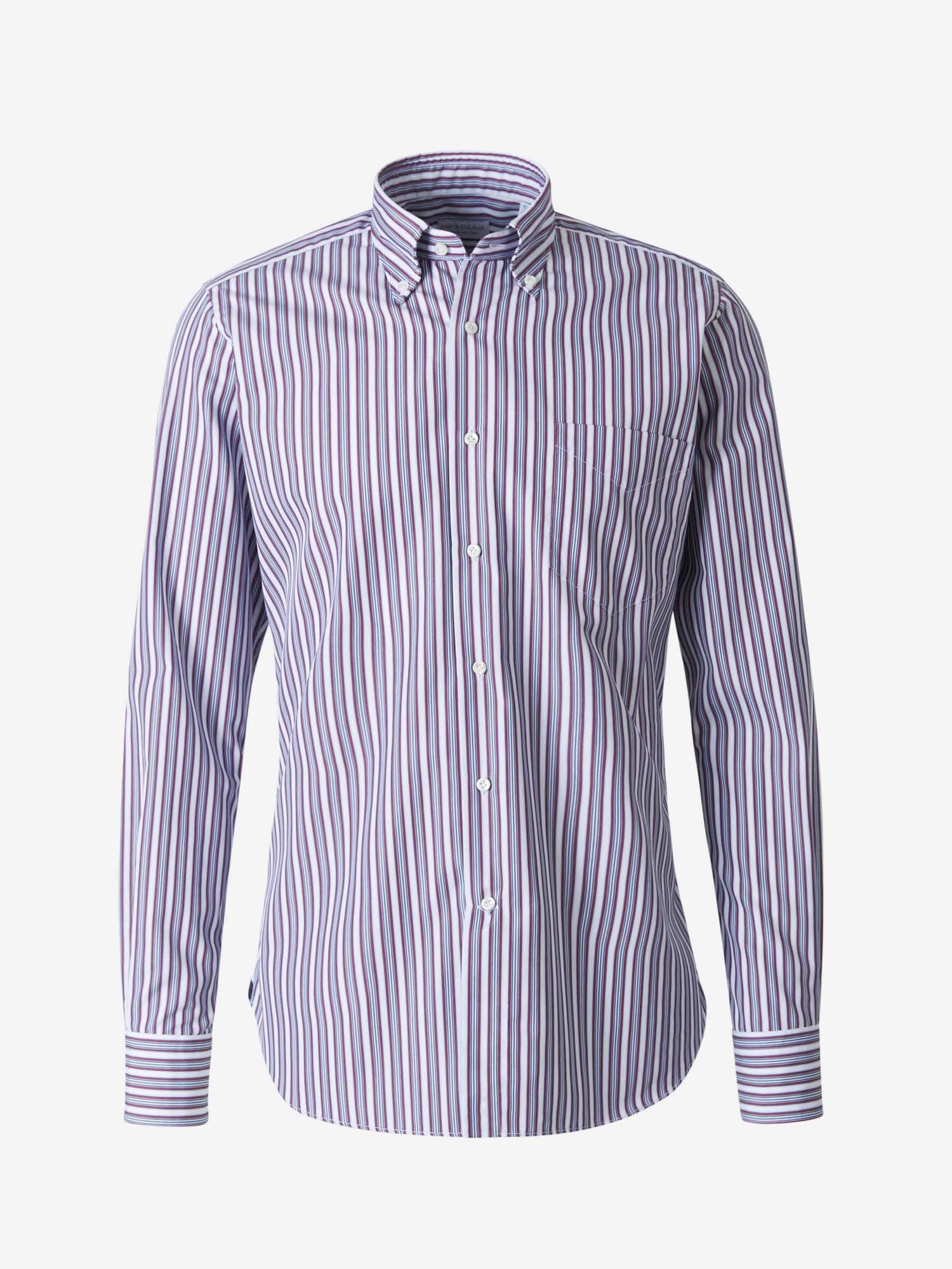 Santa Eulalia Camisa Motivo Rayas Bicolor color Burdeos sku 531-005581 01 - Foto 1