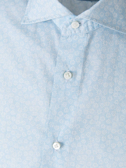 Vincenzo di Ruggiero Camisa Floral Algodón color Azul Cielo sku 531-005616 01 - Foto 3