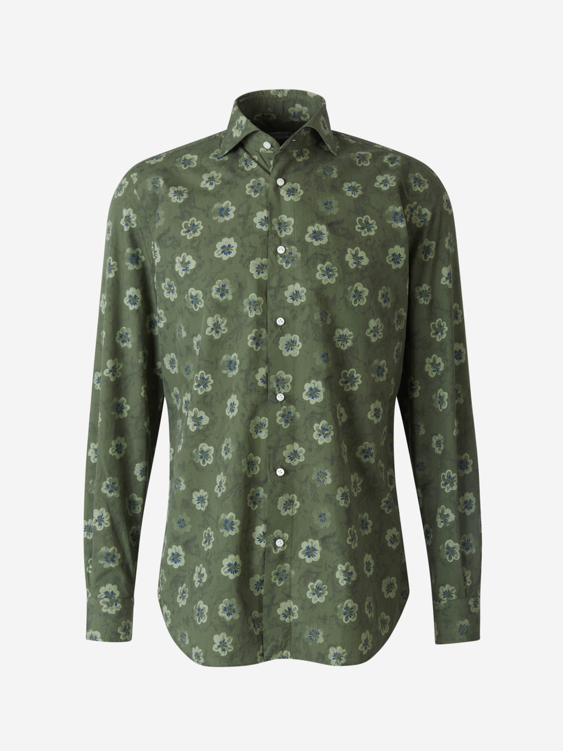 Vincenzo di Ruggiero Camisa Floral Algodón color Verde Militar sku 531-005619 01 - Foto 1