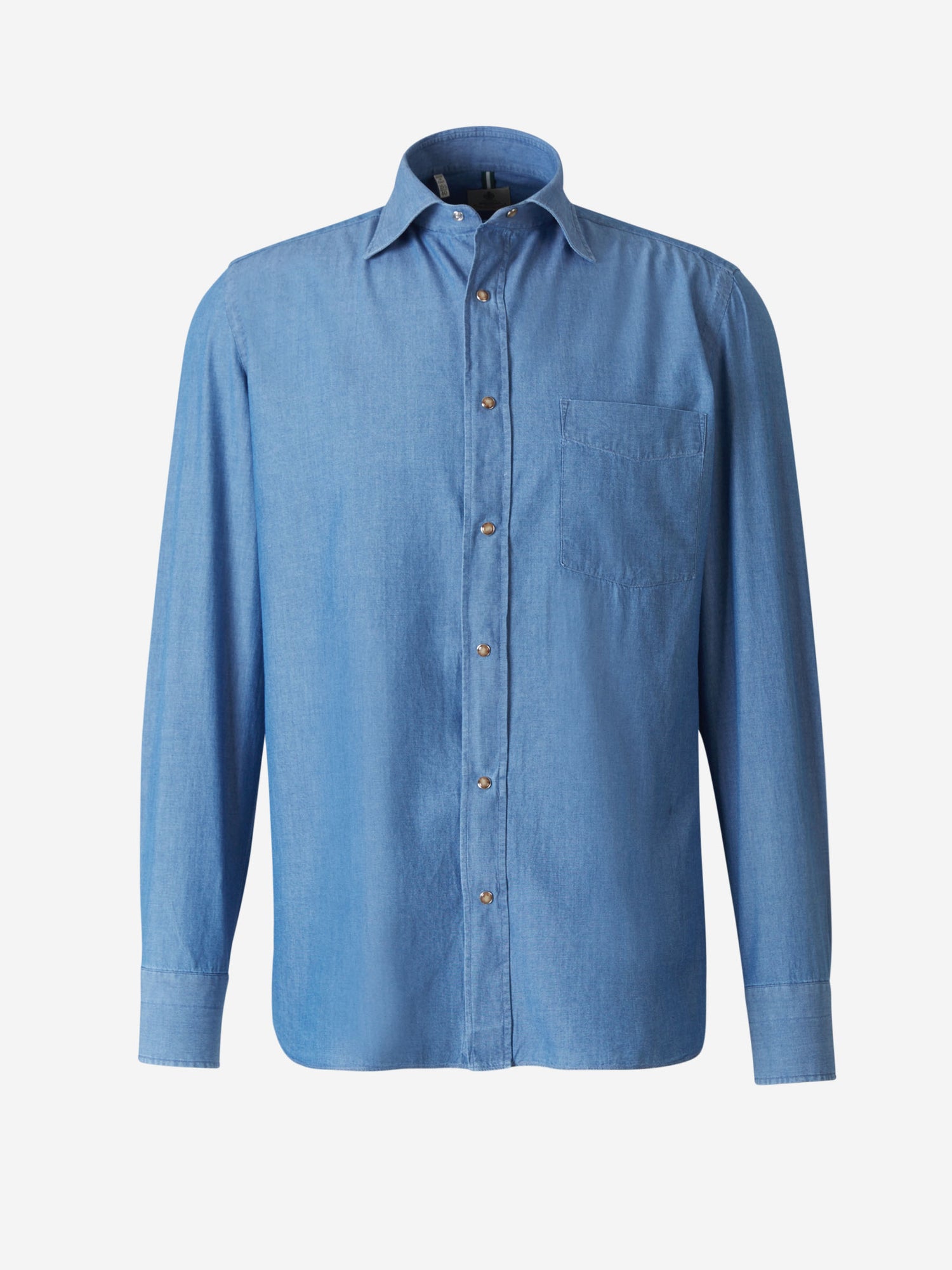 Borrelli Camisa Denim Algodón color Azul Denim sku 531-005649 01 - Foto 1
