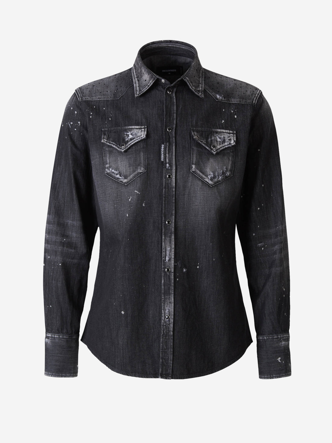 Dsquared2 Camisa Denim Detalle Cristales color Negro sku 531-005662 00 - Foto 1