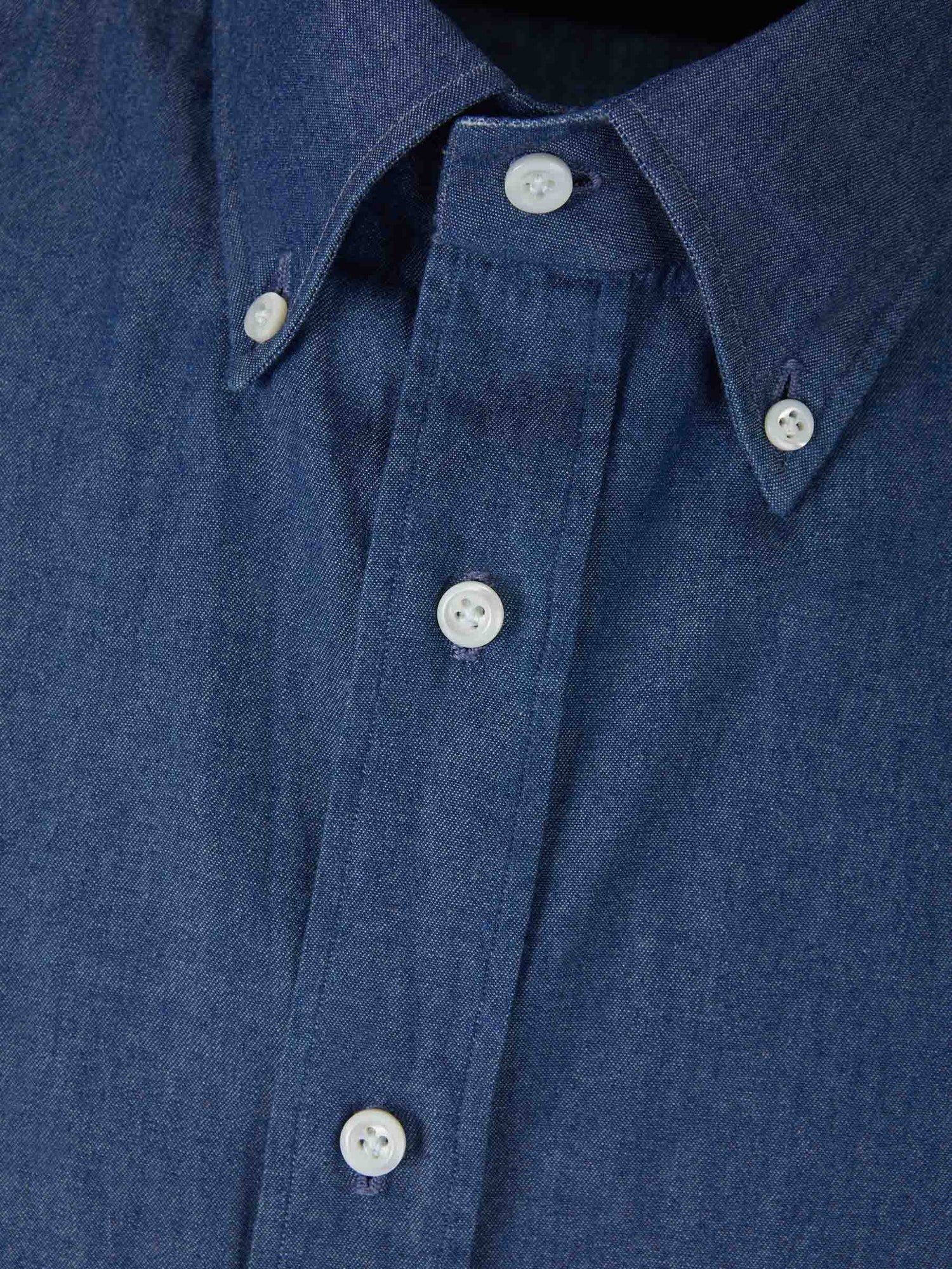 Borrelli Camisa Denim Algodón color Azul Denim sku 531-005682 01 - Foto 3