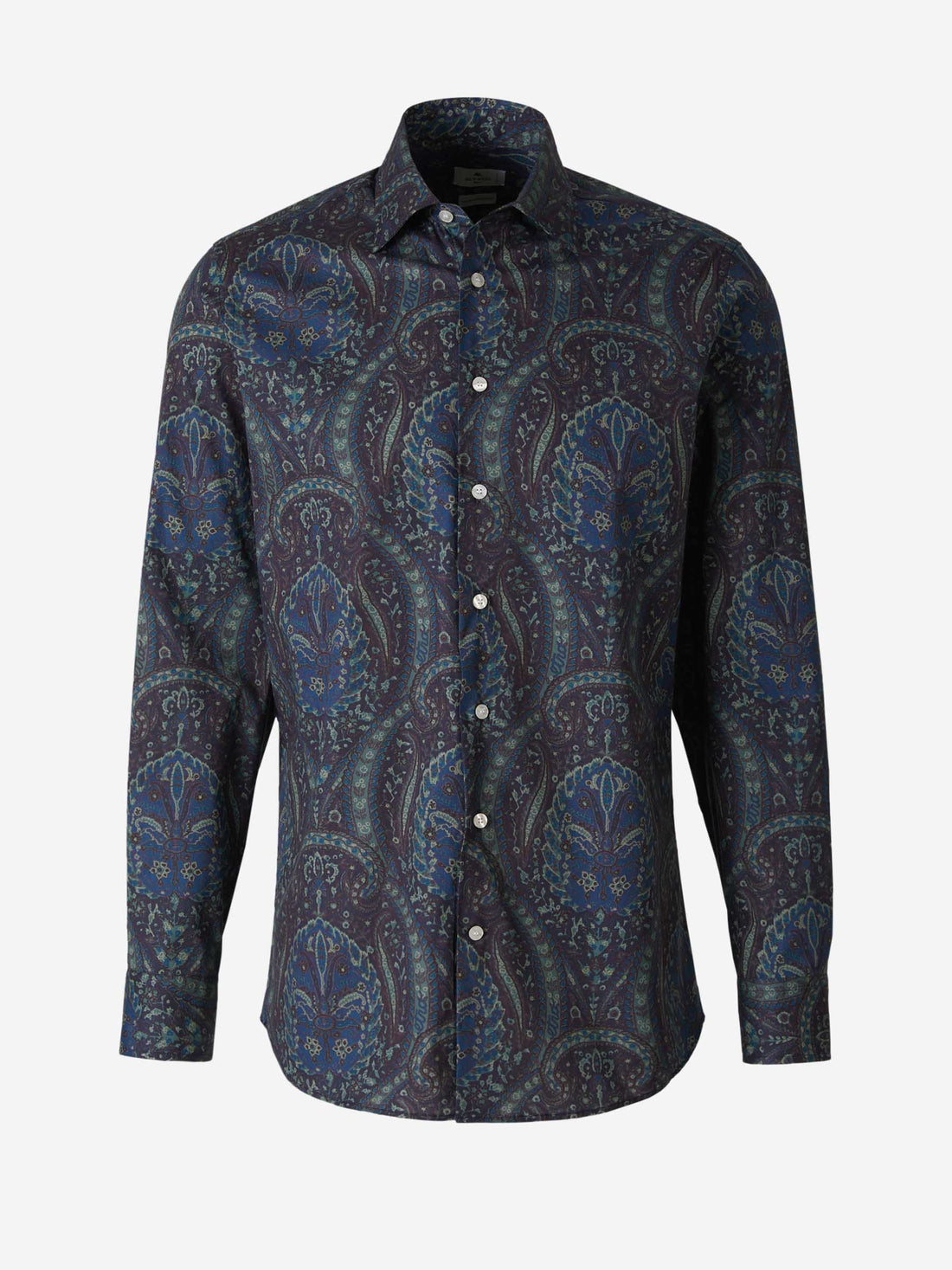 Etro Camisa Paisley Algodón color Azul Noche sku 531-005689 01 - Foto 1