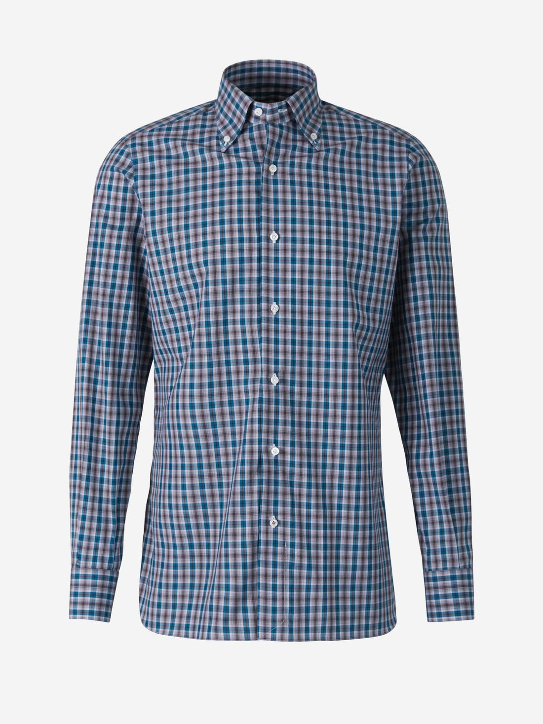 Isaia Camisa Motivo Cuadros color Azul Real sku 531-005713 01 - Foto 1