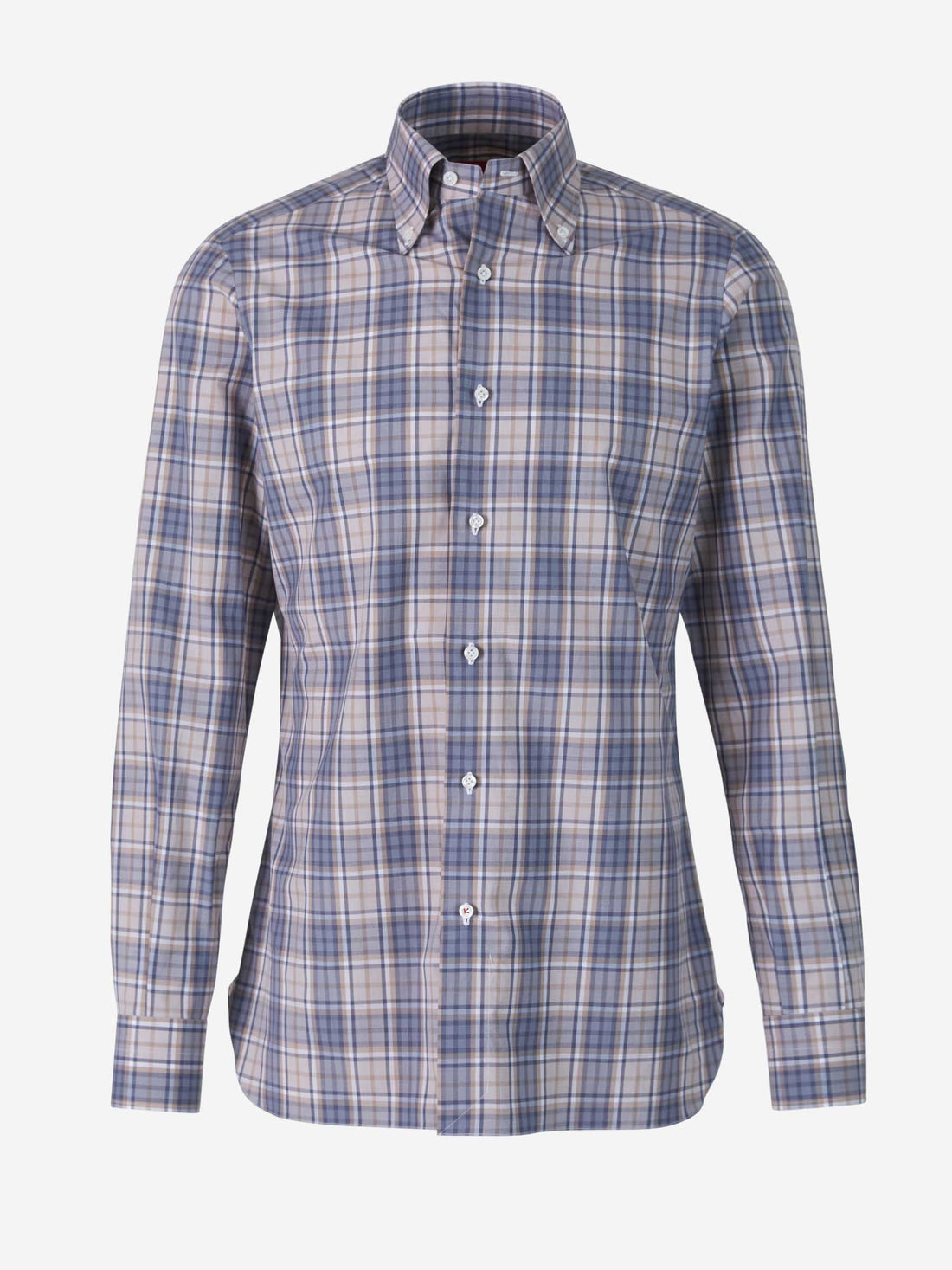 Isaia Camisa Motivo Cuadros color Azul Denim sku 531-005714 01 - Foto 1