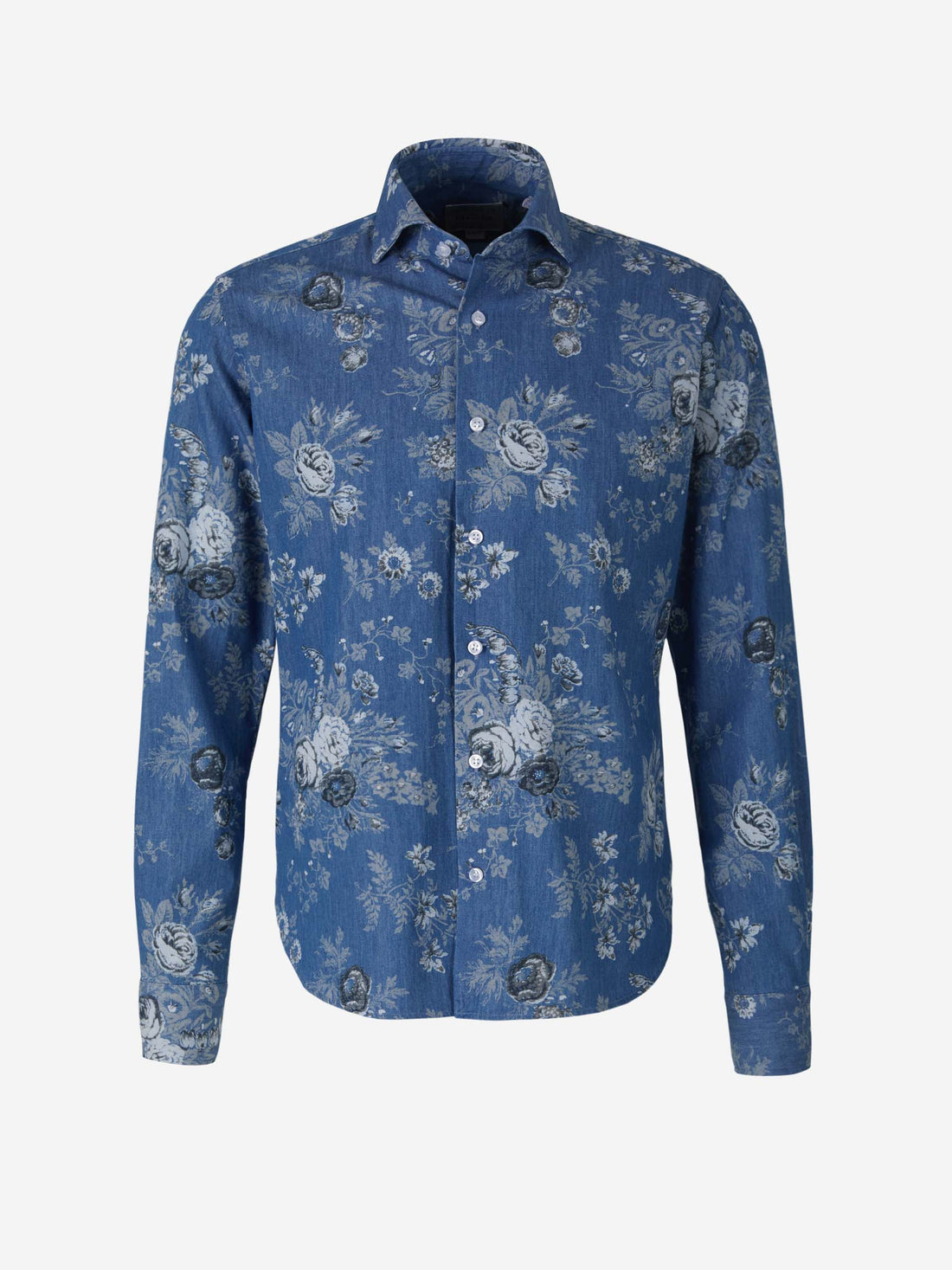 Orian Camisa Denim Floral color Azul Denim sku 531-005727 02 - Foto 1