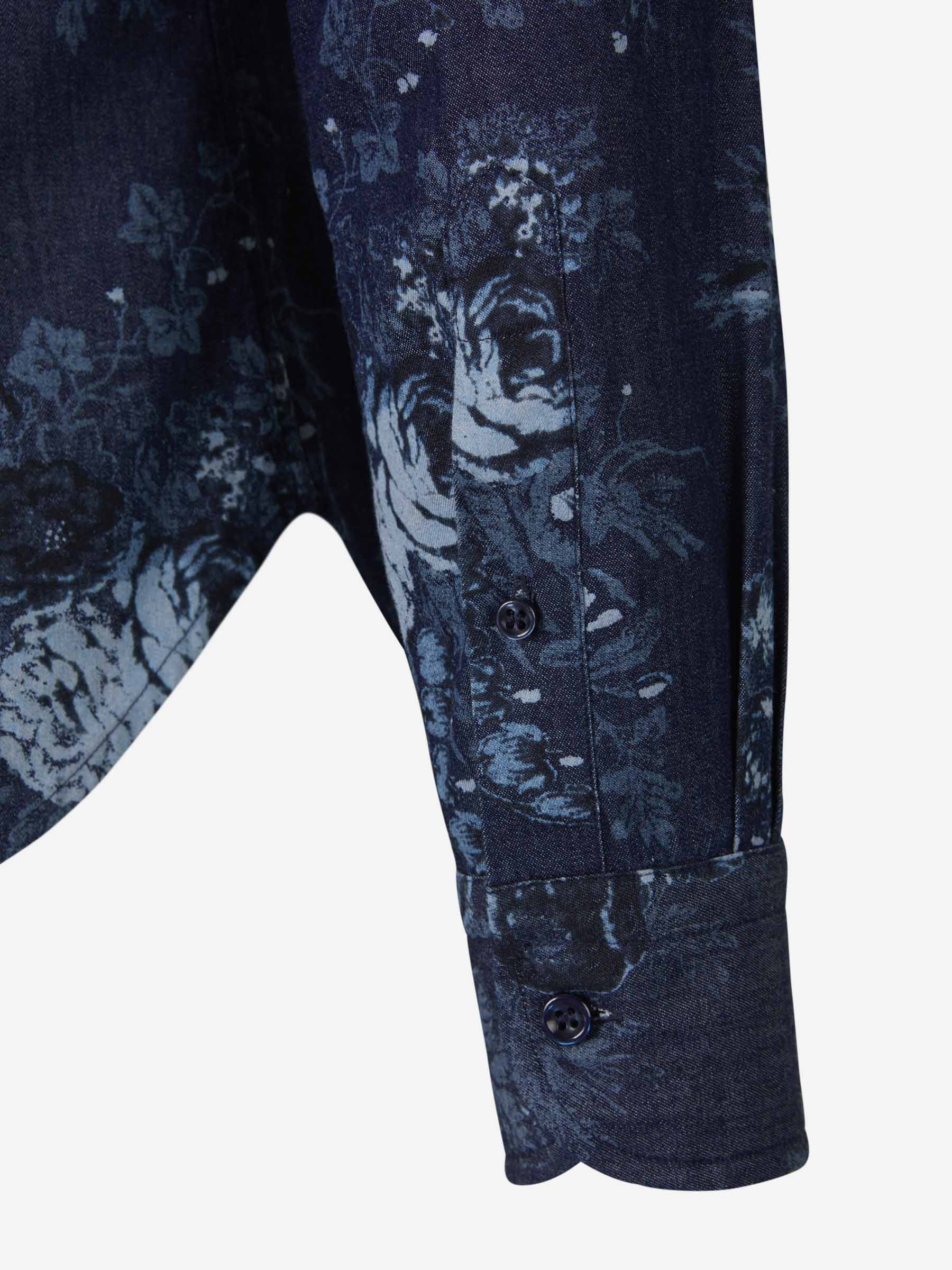 Orian Camisa Denim Floral color Azul Denim sku 531-005727 02 - Foto 8