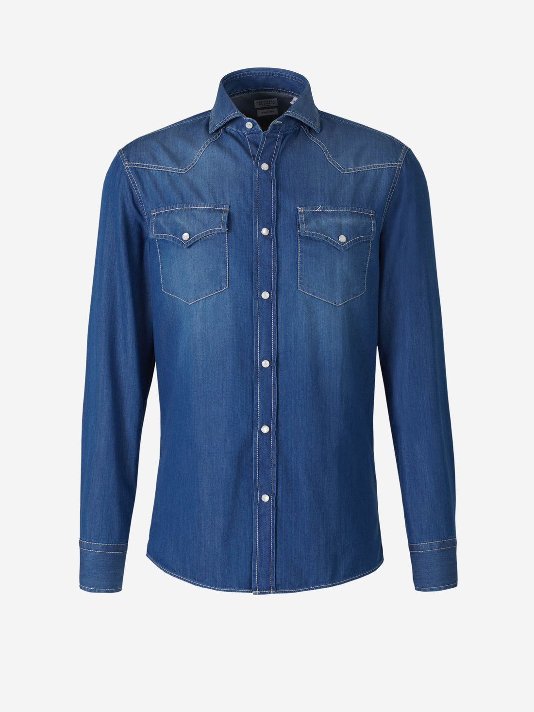 Brunello Cucinelli Camisa Fluida Denim color Azul Denim sku 531-005732 01 - Foto 1