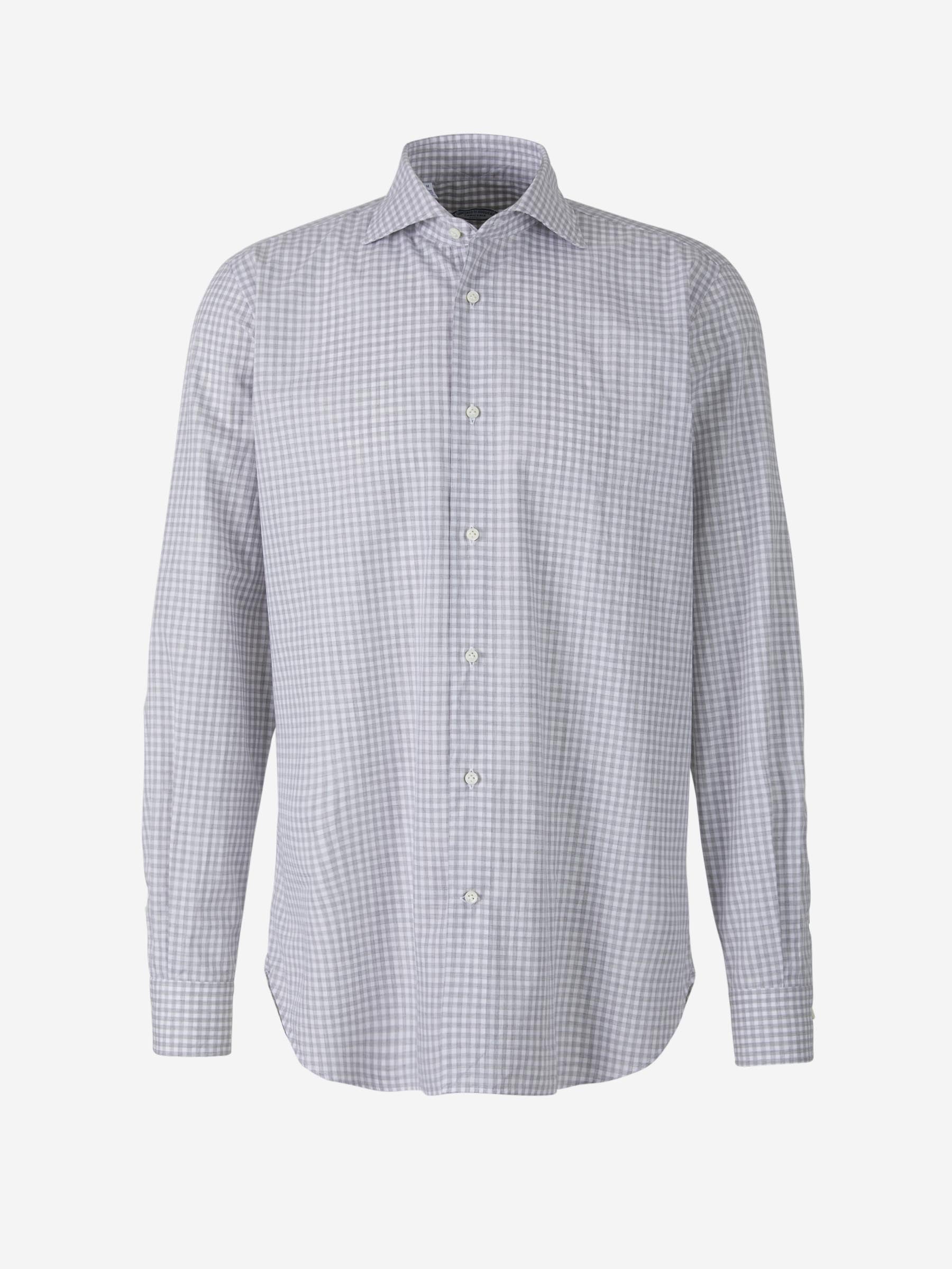 Vincenzo di Ruggiero Camisa Motivo Cuadros Vichy color Blanco sku 531-005735 02 - Foto 5
