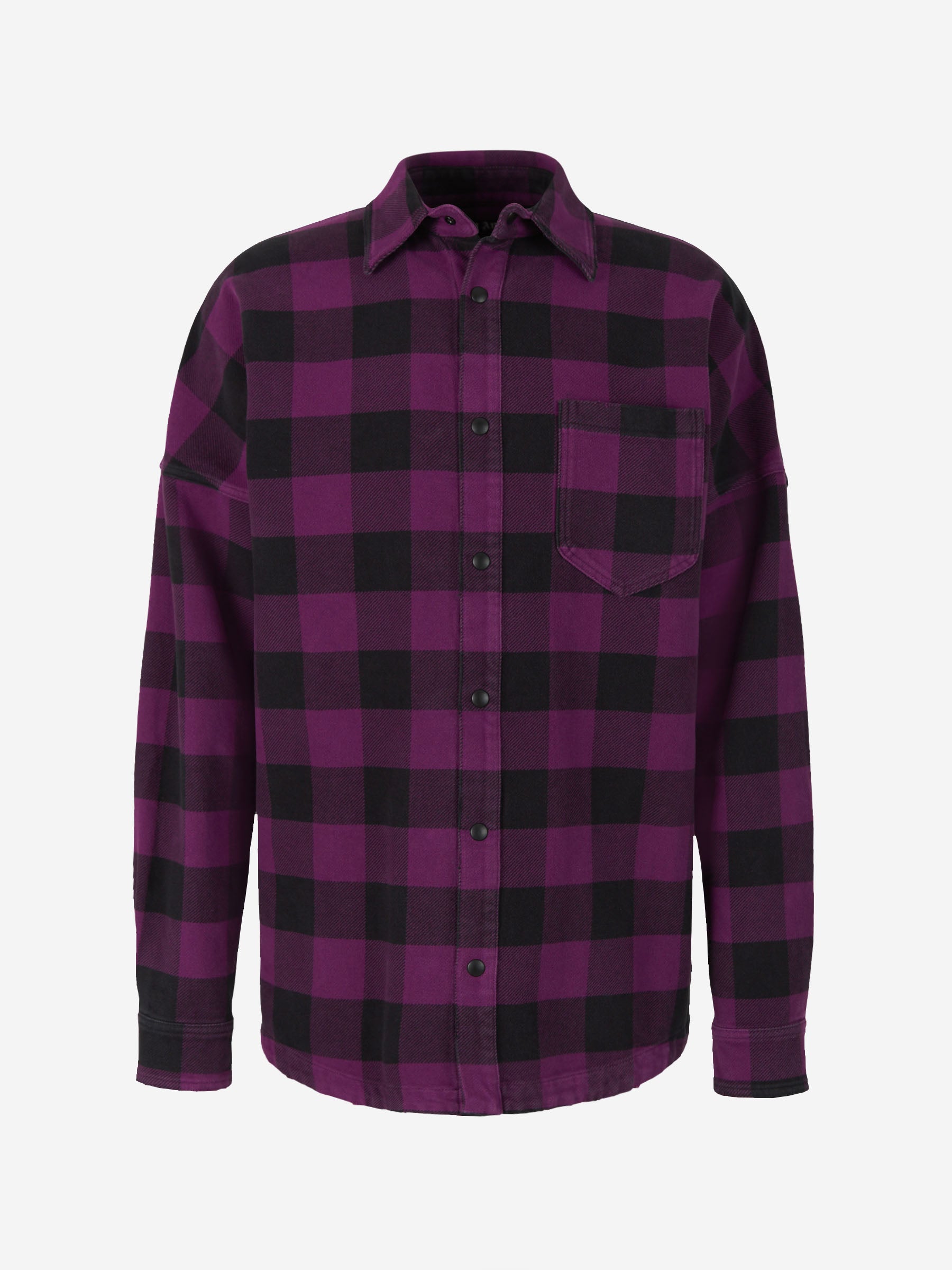 Palm Angels Camisa Motivo Cuadros color Púrpura Oscuro sku 531-005773 01 - Foto 1